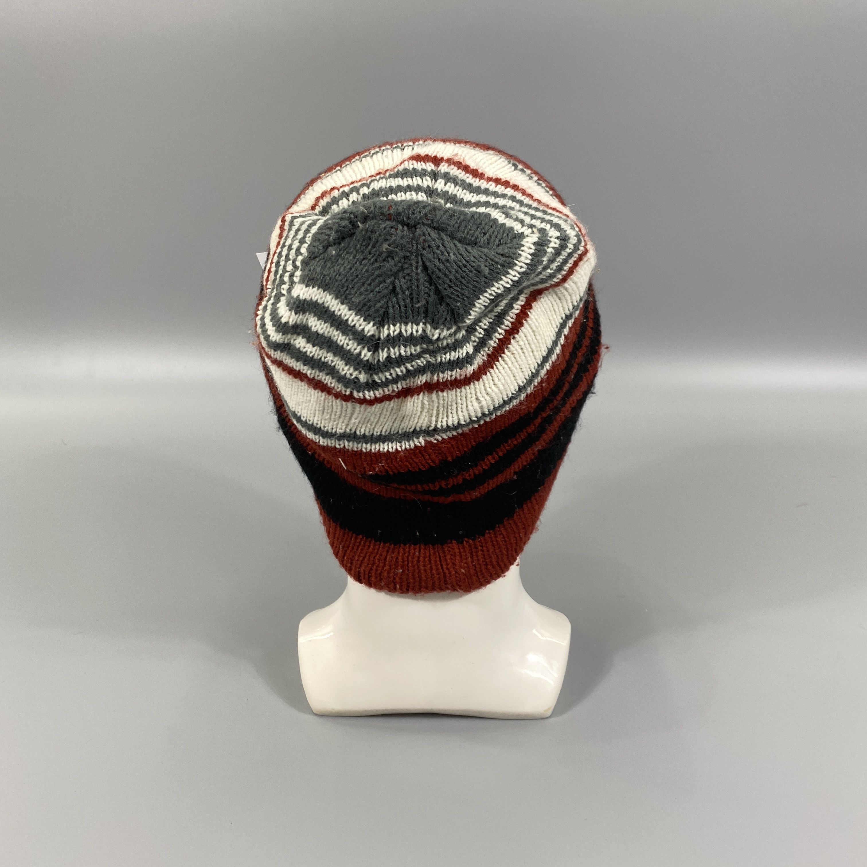Japanese Brand Stripped Multicolor Beanie -BN788 Size ONE SIZE - 3 Thumbnail