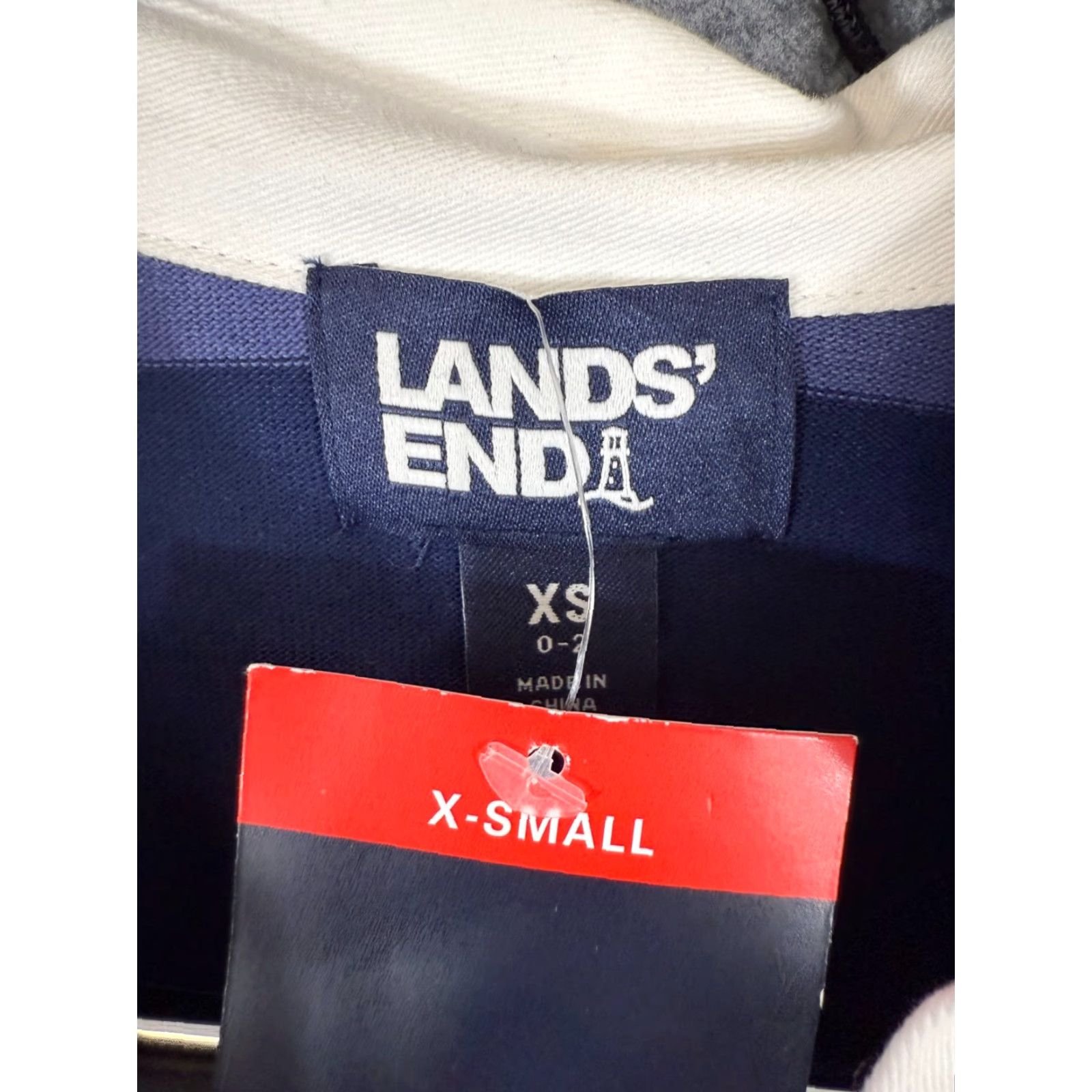 Lands' End Lands' End Rugby Polo Shirt Womens XS Blue Colourblock Long Sleeve Classic Size XS / US 0-2 / IT 36-38 - 6 Thumbnail