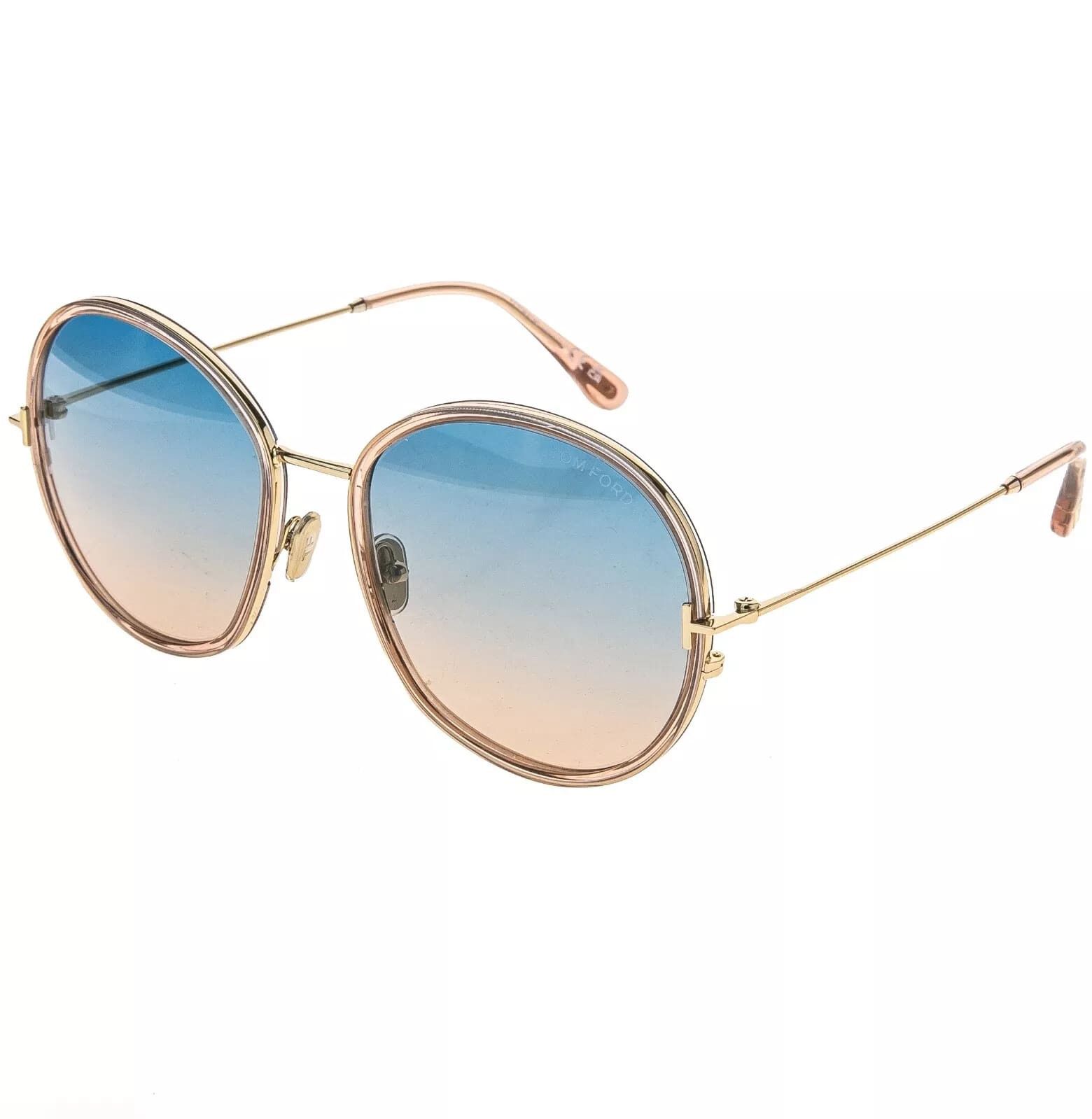 Tom Ford TOM FORD HUNTER 02 TF0946 72W Pink Blue Round Sunglasses 946 Size ONE SIZE - 4 Thumbnail