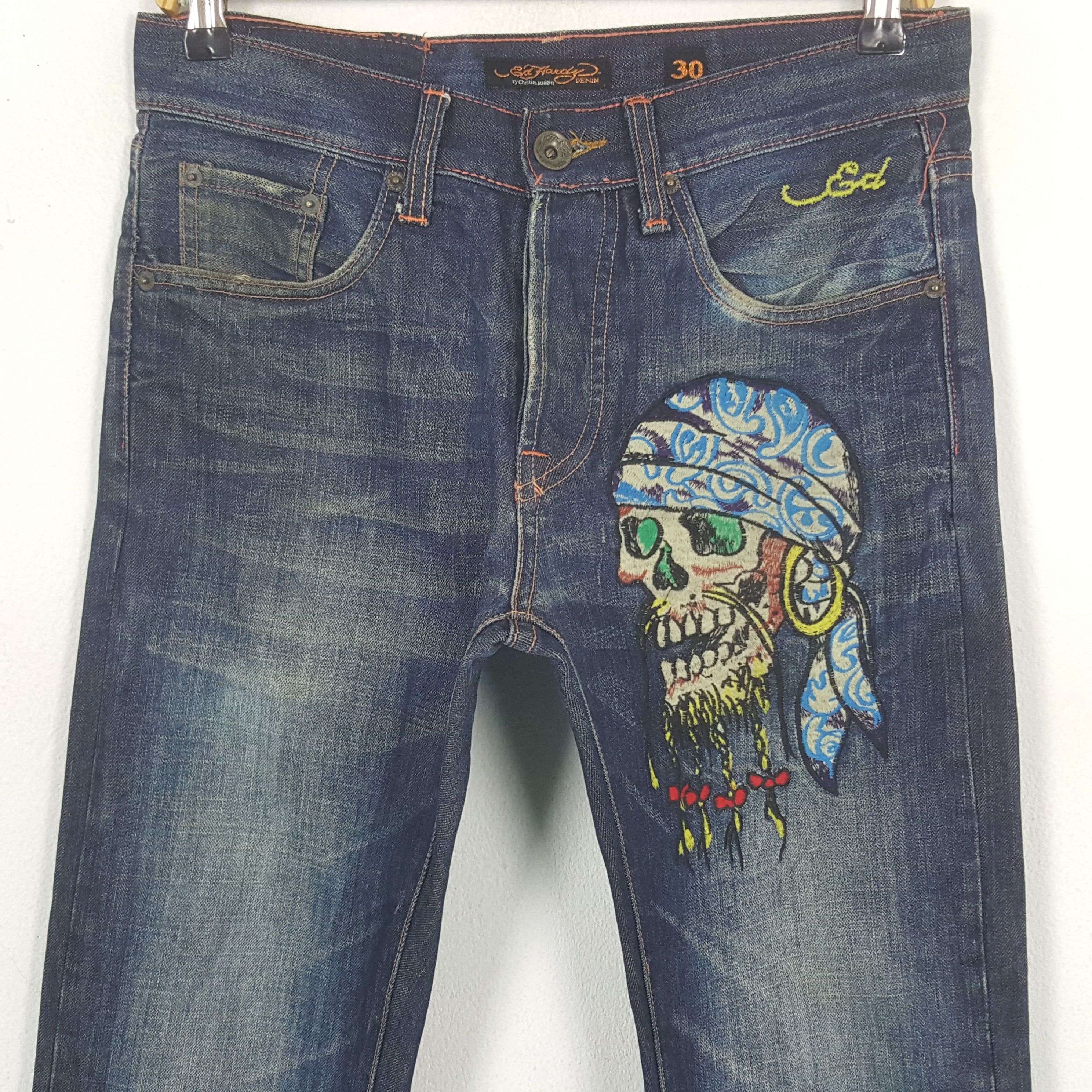 Christian Audigier × Ed Hardy × Vintage Vintage Ed Hardy by Christian Audiger Denim Jeans C280N23 Size US 30 / EU 46 - 2 Thumbnail