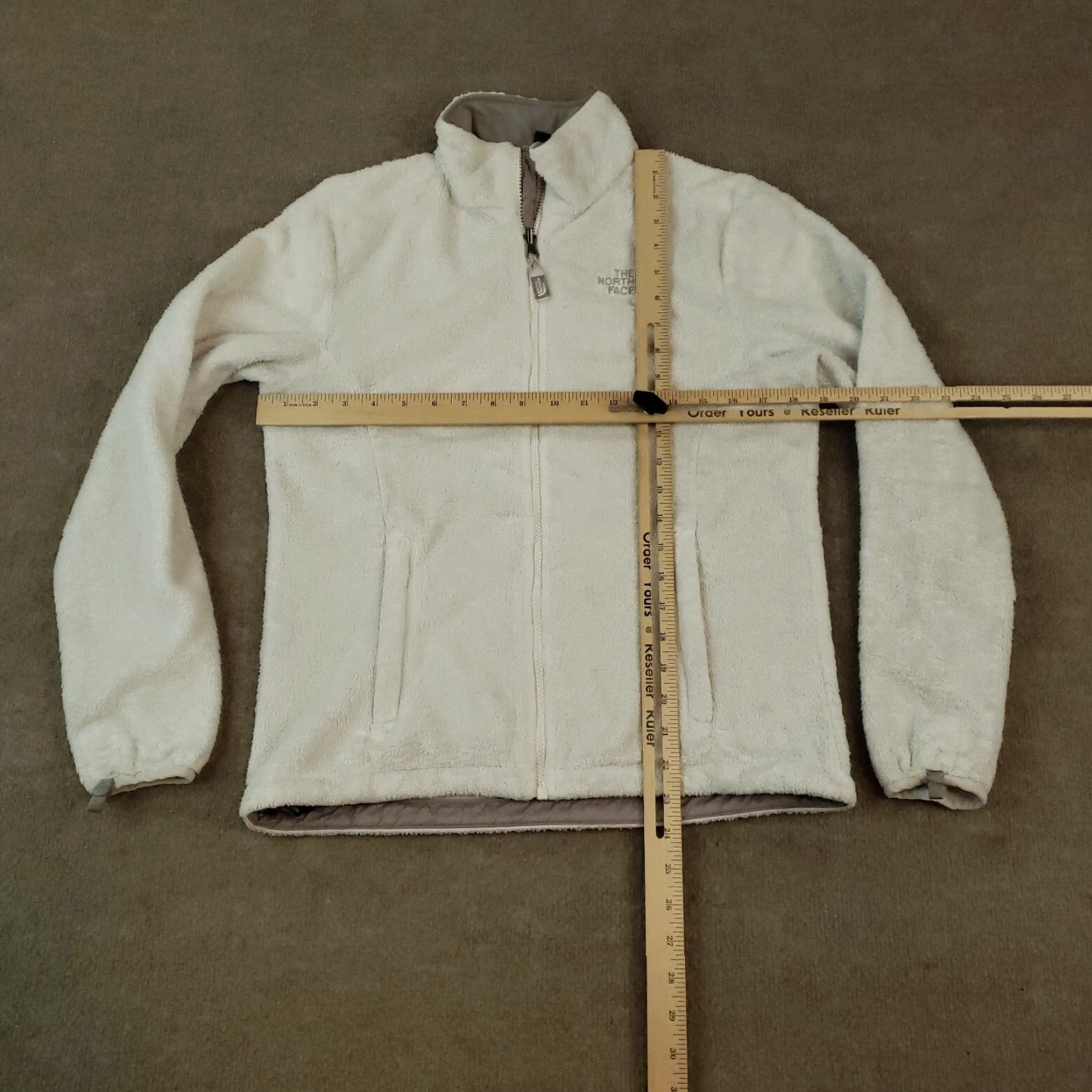 The North Face The North Face Jacket Womens Small White Full Zip Sweater Fuzzy Mock Neck Size S / US 4 / IT 40 - 2 Thumbnail
