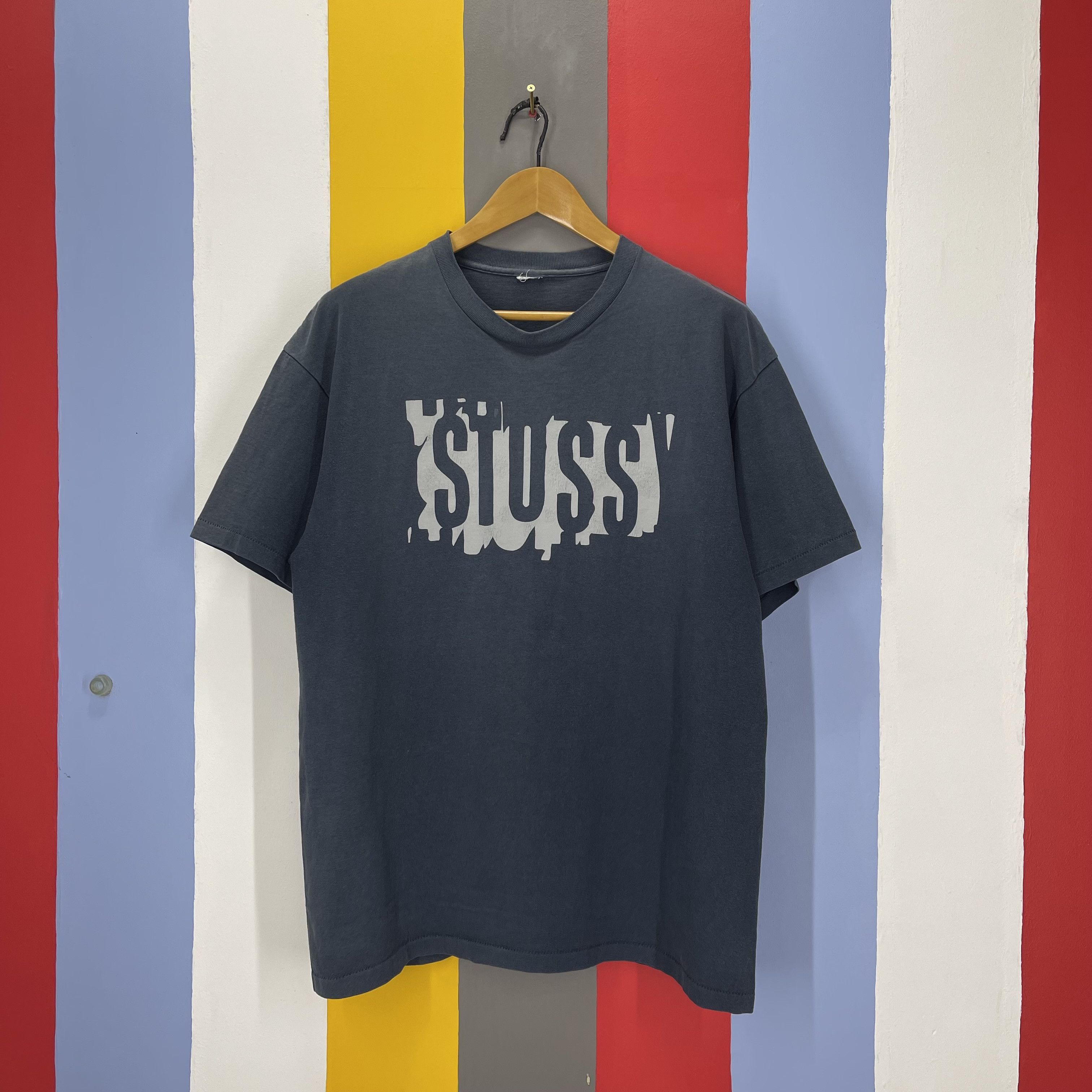Stussy 90s Vintage STUSSY Crew Neck T Shirt #1548 Size US XL / EU 56 / 4 - 1 Thumbnail
