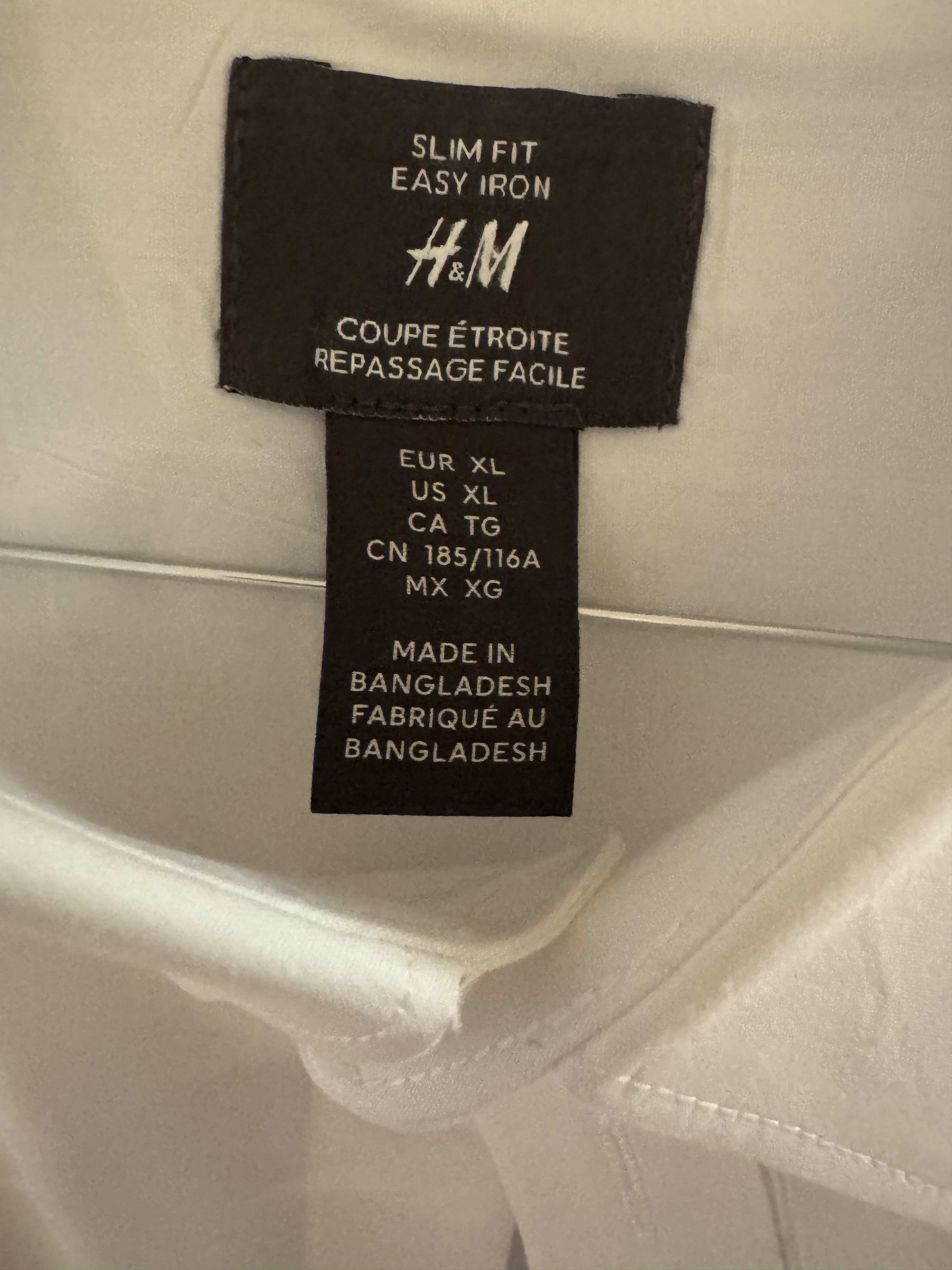 H&M H&M White Dress Shirt. Spread Collar. Just Dry Cleaned Size US XL / EU 56 / 4 - 2 Thumbnail