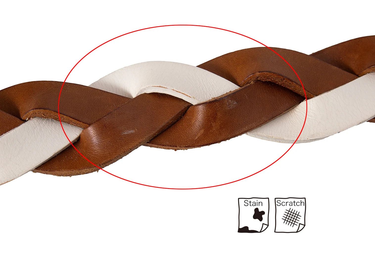 Jean Paul Gaultier Woven Leather Belt in White and Brown Size ONE SIZE - 5 Thumbnail