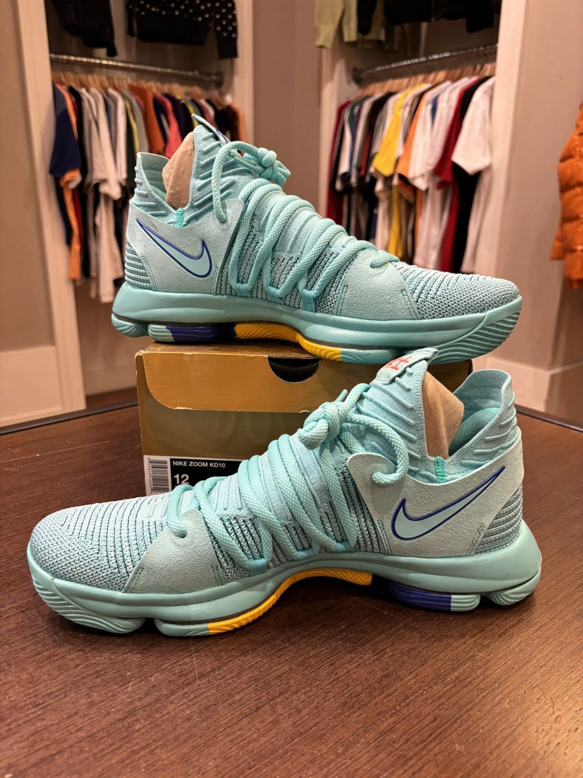Nike KD 10 “City Edition 2” Teal Size US 12 / EU 45 - 2 Thumbnail