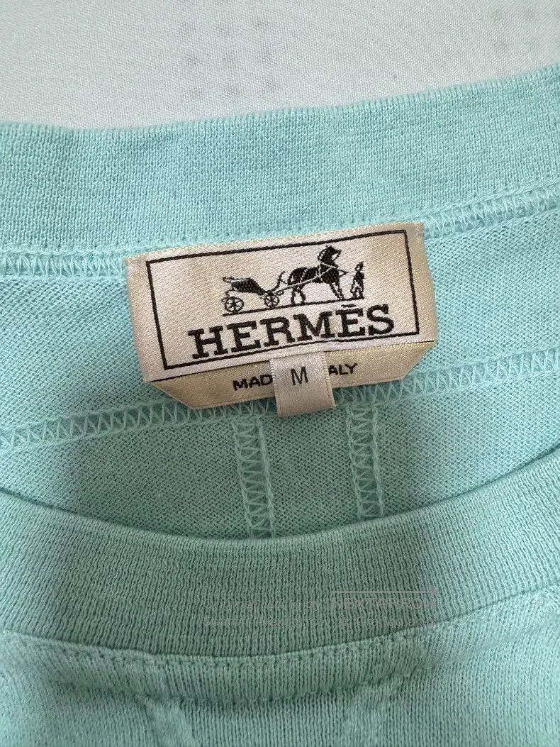 Hermes Hermes Cashmere knitted short-sleeve 10% Cashmere+90% Cott Size US M / EU 48-50 / 2 - 5 Thumbnail