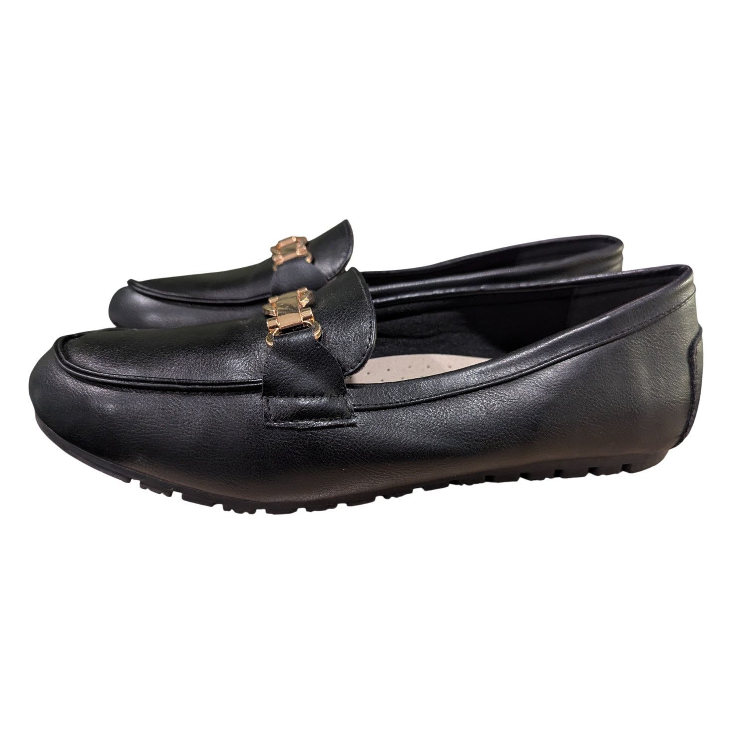 Other Cvistpieo Lightweight Gold Chain Penny Loafers Work Flats Size US 11 / IT 41 - 2 Thumbnail