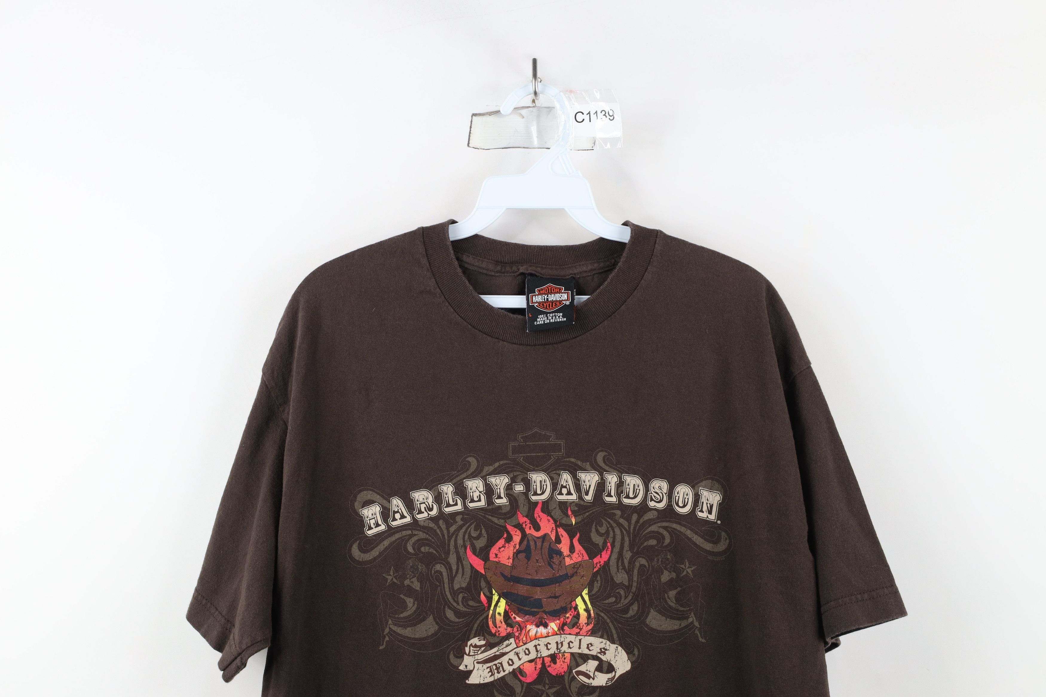 Harley Davidson × Vintage Vintage Y2K 2005 Harley Davidson Skull Dragon T-Shirt USA Size US L / EU 52-54 / 3 - 2 Thumbnail