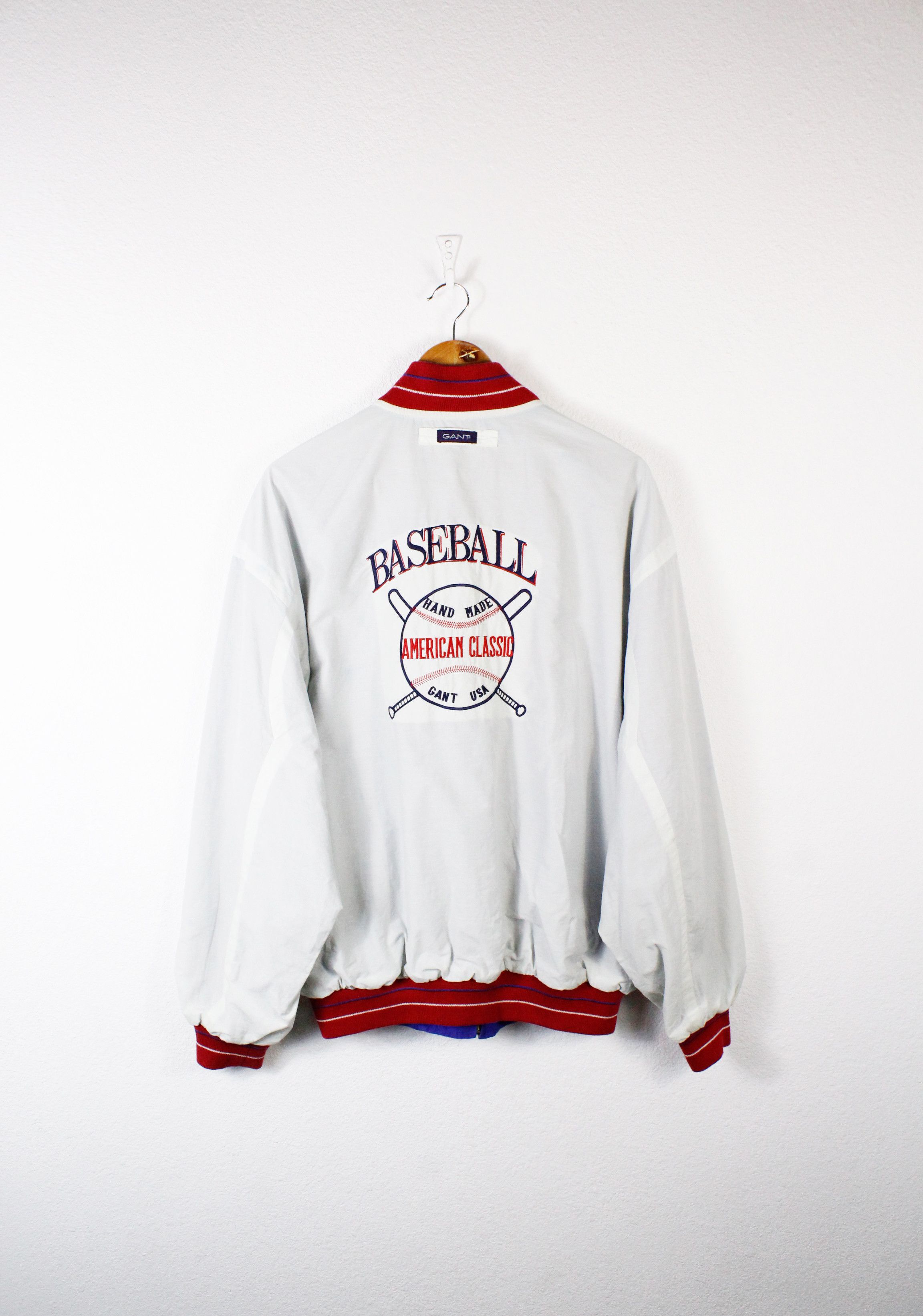 Vintage Gant USA Baseball American Reversible Bomber Jacket