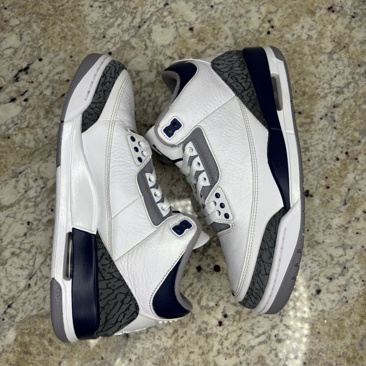 Jordan Brand Size 8-Jordan 3 Retro Midnight Navy Lightly Worn W/Box Size US 8 / EU 41 - 14 Thumbnail