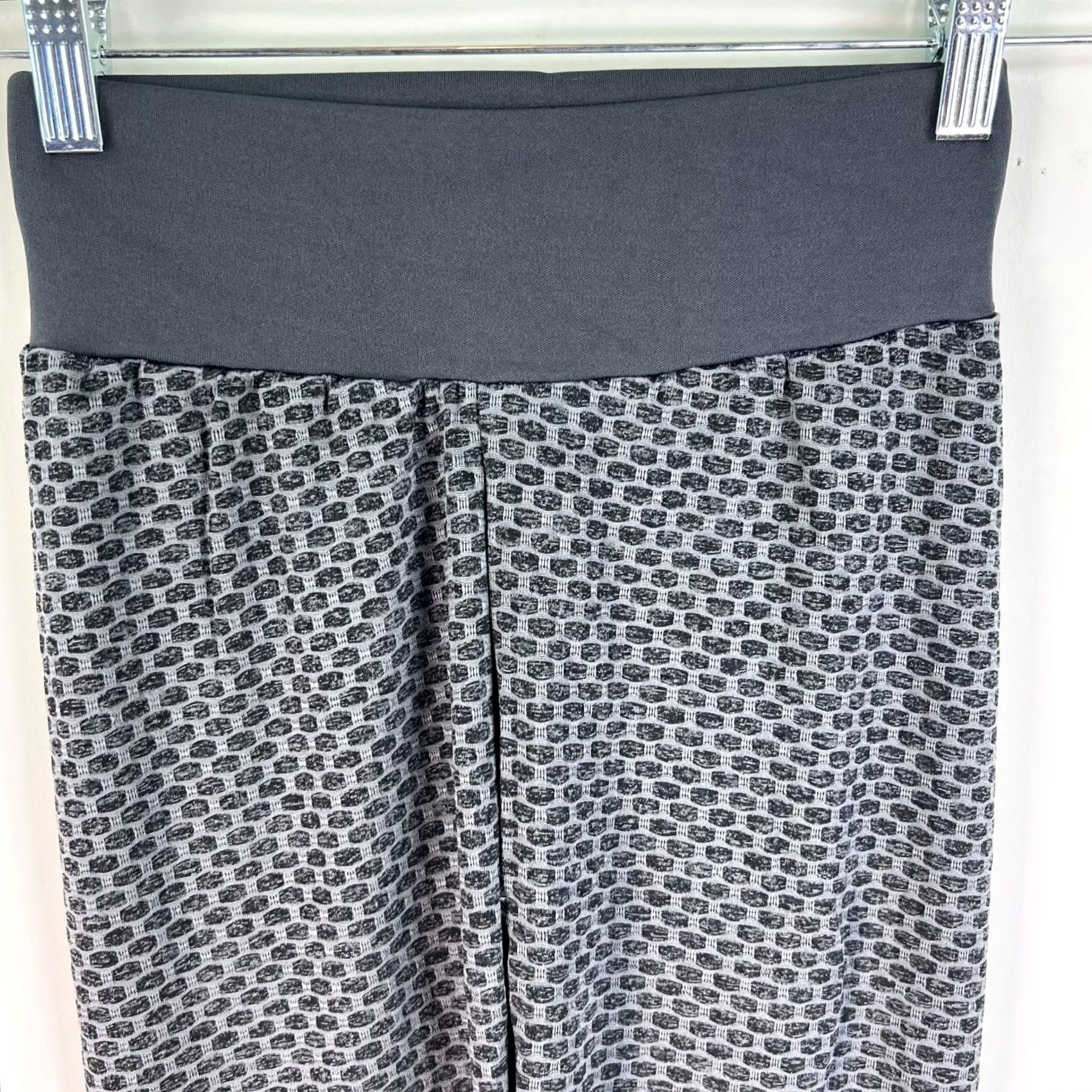 Vintage Women Leggings SZ S Anti-Cellulite High Waist Push Up Yoga Pants Gray Butt Lift Size 28" / US 6 / IT 42 - 2 Thumbnail
