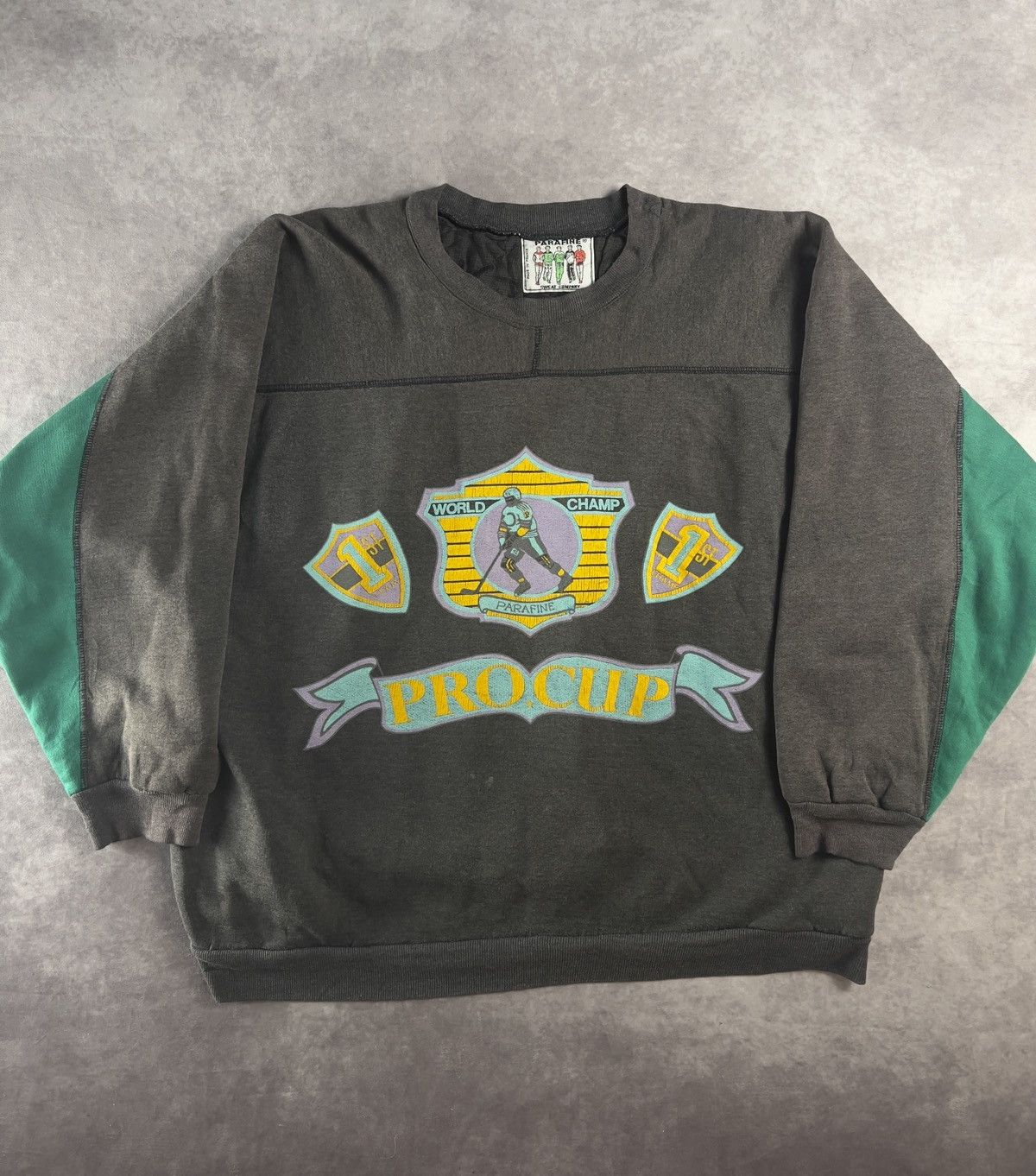 Vintage Vintage PARAFINE Pro Cup Sweatshirt Made in France - Size XL Size US XL / EU 56 / 4 - 1 Thumbnail