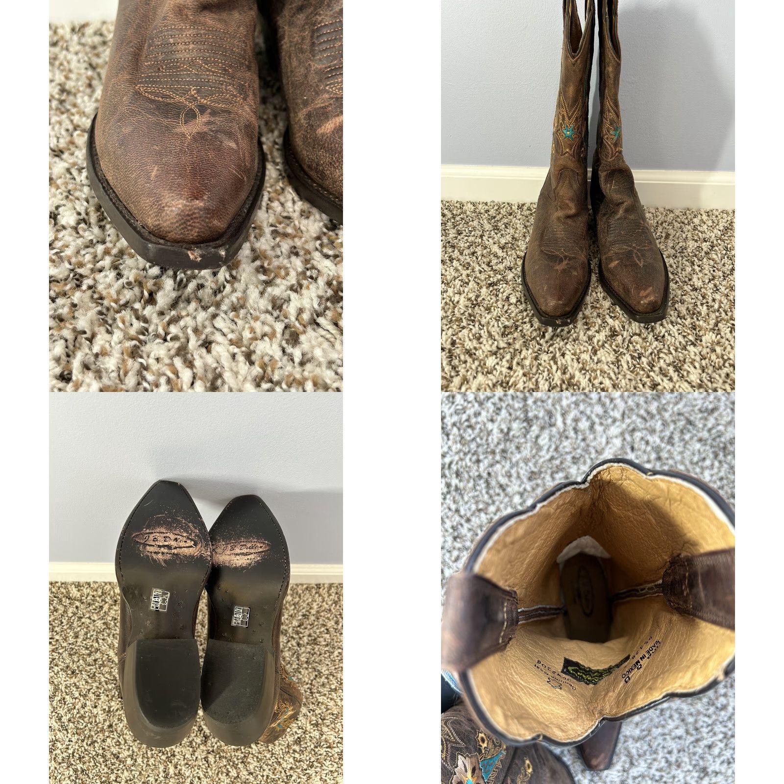 Skin VINTAGE Womens JB Dillon genuine goat skin western boots Size 5 B JBW2308 Size US 5 / IT 35 - 8 Thumbnail