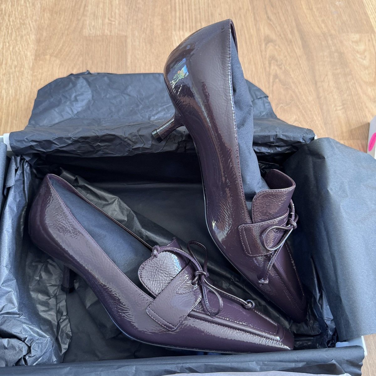 Burberry Burberry Storm 50mm leather pumps In Purple Size 38 Size US 8 / IT 38 - 2 Thumbnail