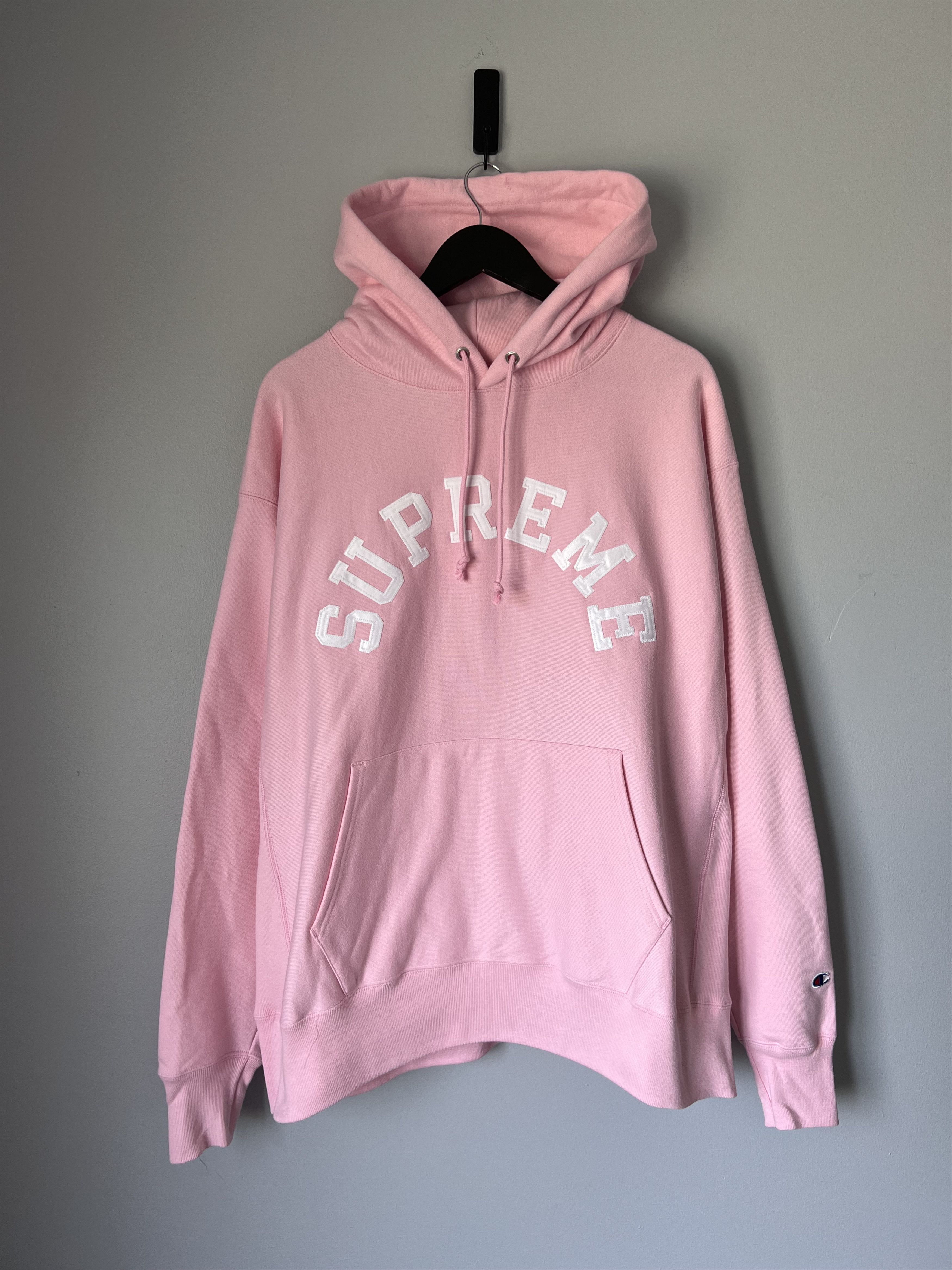 Supreme Supreme Chenille Arc Logo Hoodie Sweatshirt taille M RARE