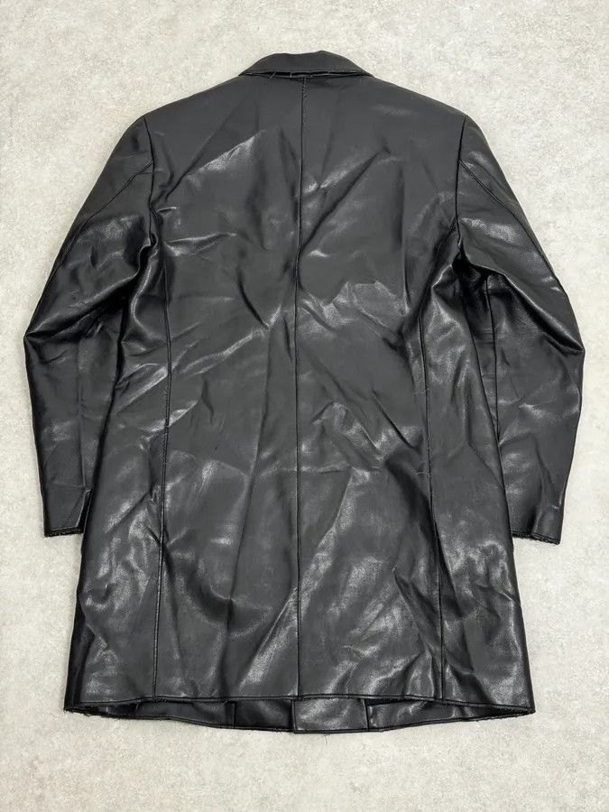 Emporio Armani 1990s Emporio Armani Black Long Classy Leather Jacket Size US M / EU 48-50 / 2 - 4 Thumbnail