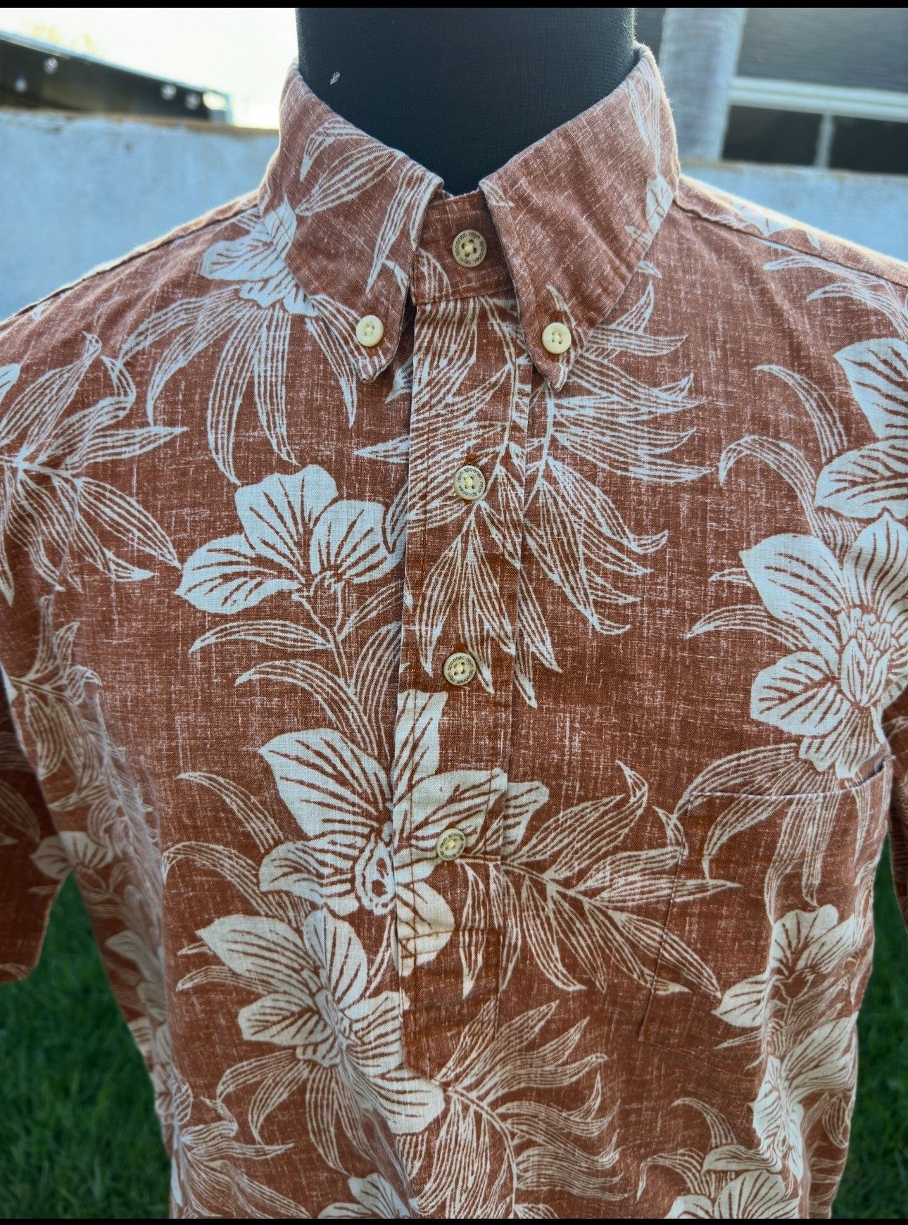 Reyn Spooner PreOwned Reyn Spooner Hawaiian Print Brown Men's L Size US L / EU 52-54 / 3 - 3 Thumbnail