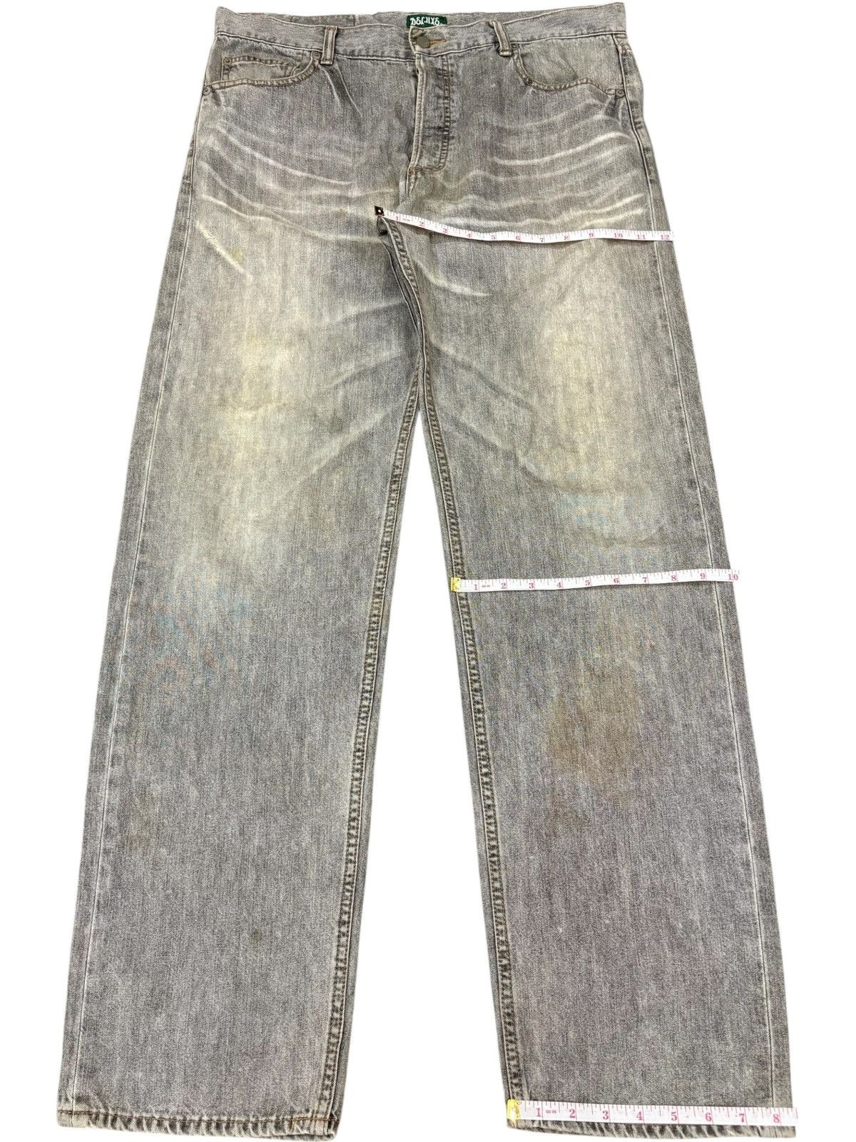 Japanese Brand Vintage Japanese Deluxe Charcoal Wash Baggy Jeans Size US 37 - 11 Thumbnail