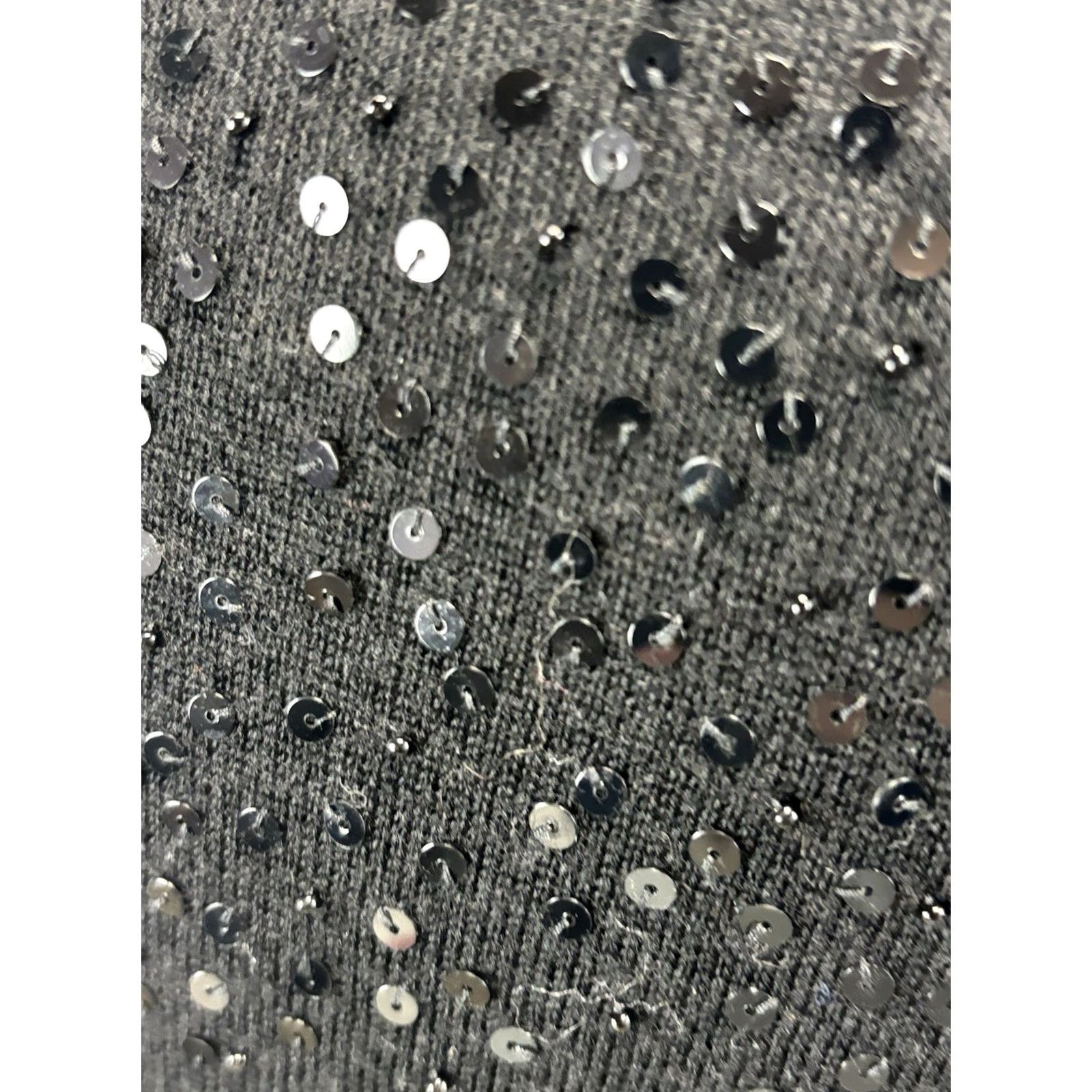 Vintage Lafayette 148 Wool Sequin Faux Wrap Sweater Women’s M Black Stretch Evening Size M / US 6-8 / IT 42-44 - 6 Thumbnail