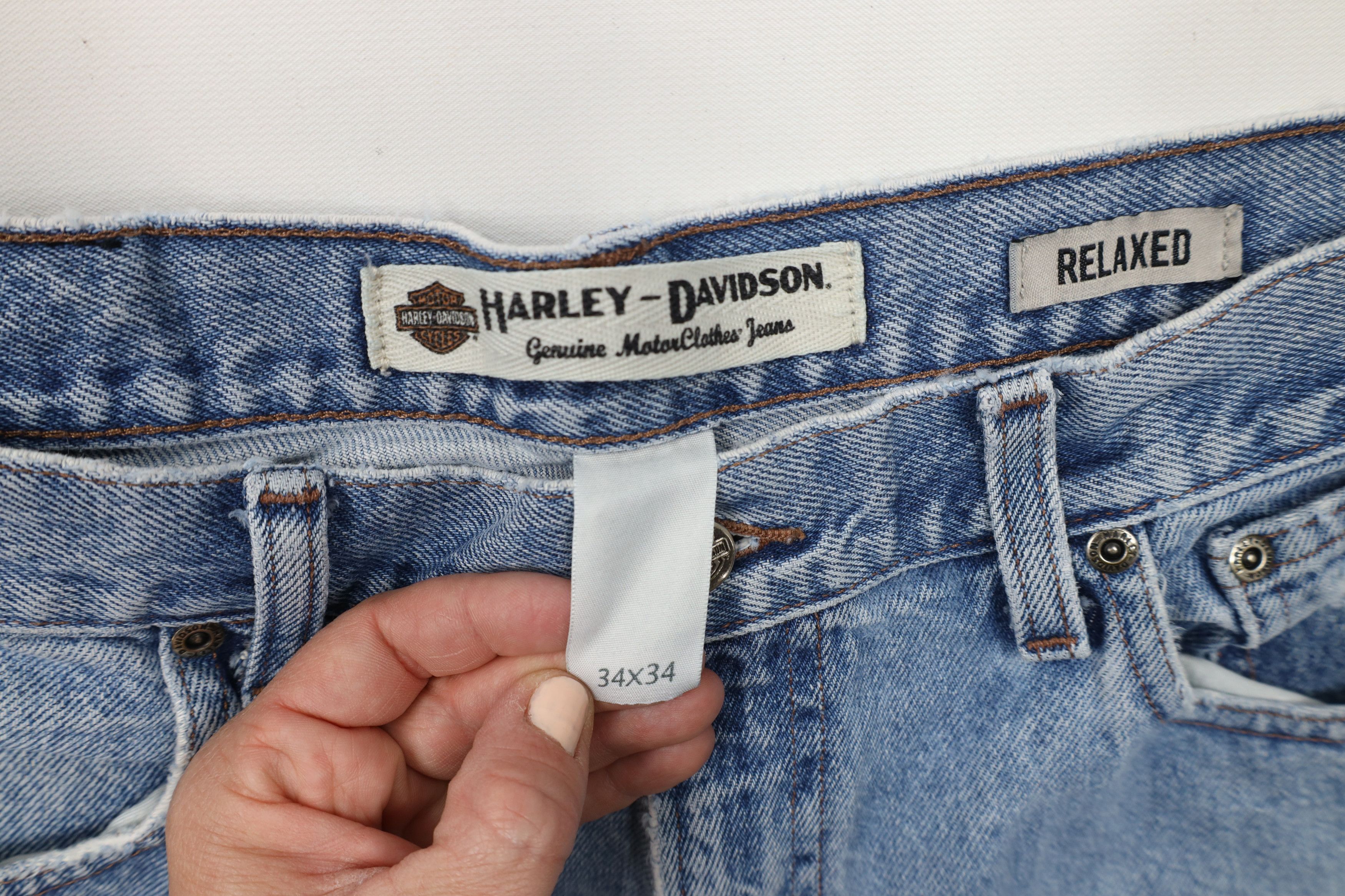 Harley Davidson × Vintage Vintage Harley Davidson Relaxed Fit Straight Leg Jeans Size US 34 / EU 50 - 7 Thumbnail