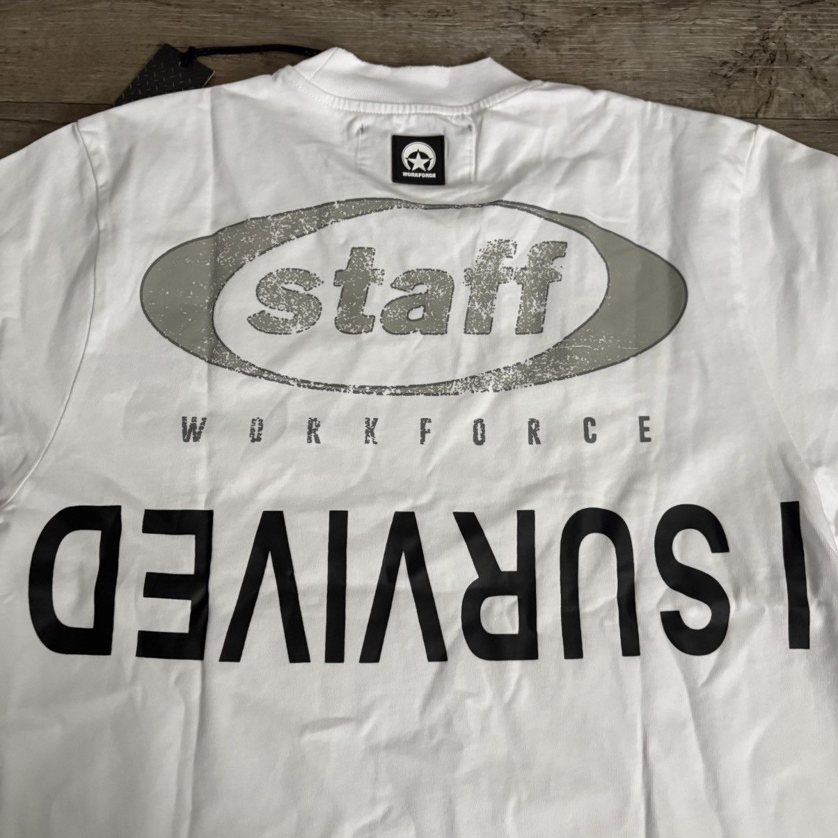 STAFF WORKFORCE Staff Workforce Survivors Guilt Tee Size US S / EU 44-46 / 1 - 5 Thumbnail