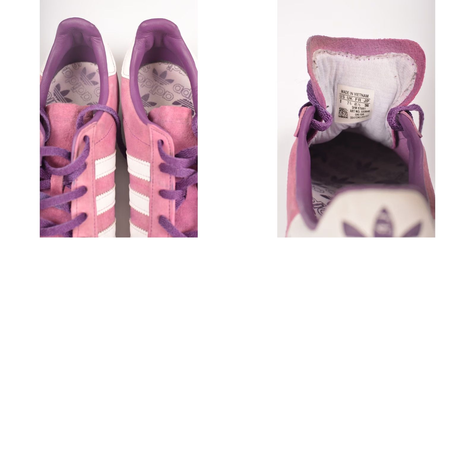 Adidas Adidas Originals Vintage 2008 Campus Purple Sneakers Trainers US 8 Mens Sneaker 033846 Size US 8 / EU 41 - 8 Thumbnail