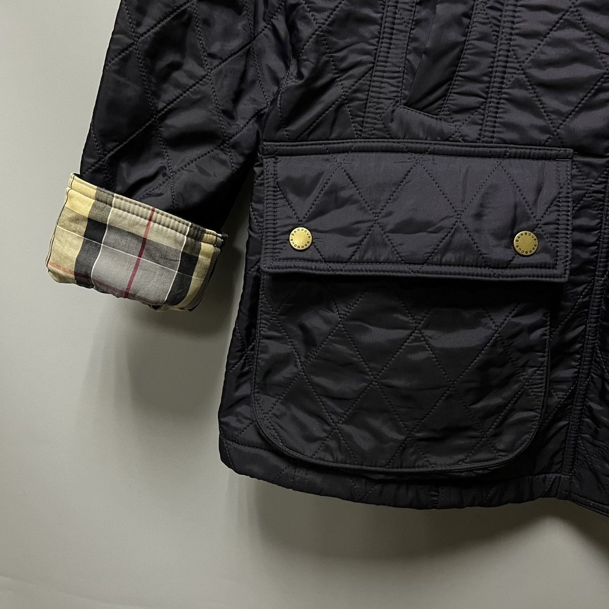Barbour Womens Barbour Beadnell Polarquilt Quilted Jacket Navy Size M / US 6-8 / IT 42-44 - 6 Thumbnail