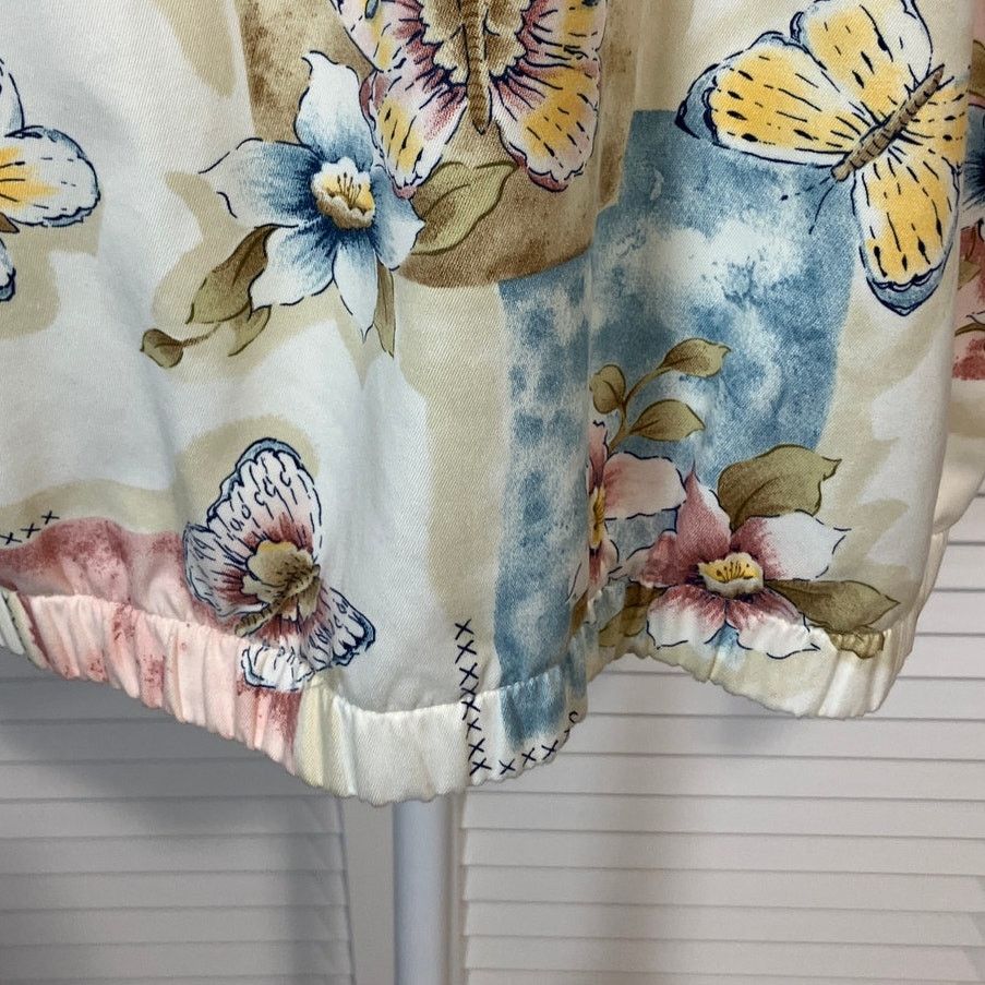 Other Alfred Dunner Vintage Butterfly Pastel Women Jacket 14 Size XL / US 12-14 / IT 48-50 - 7 Thumbnail