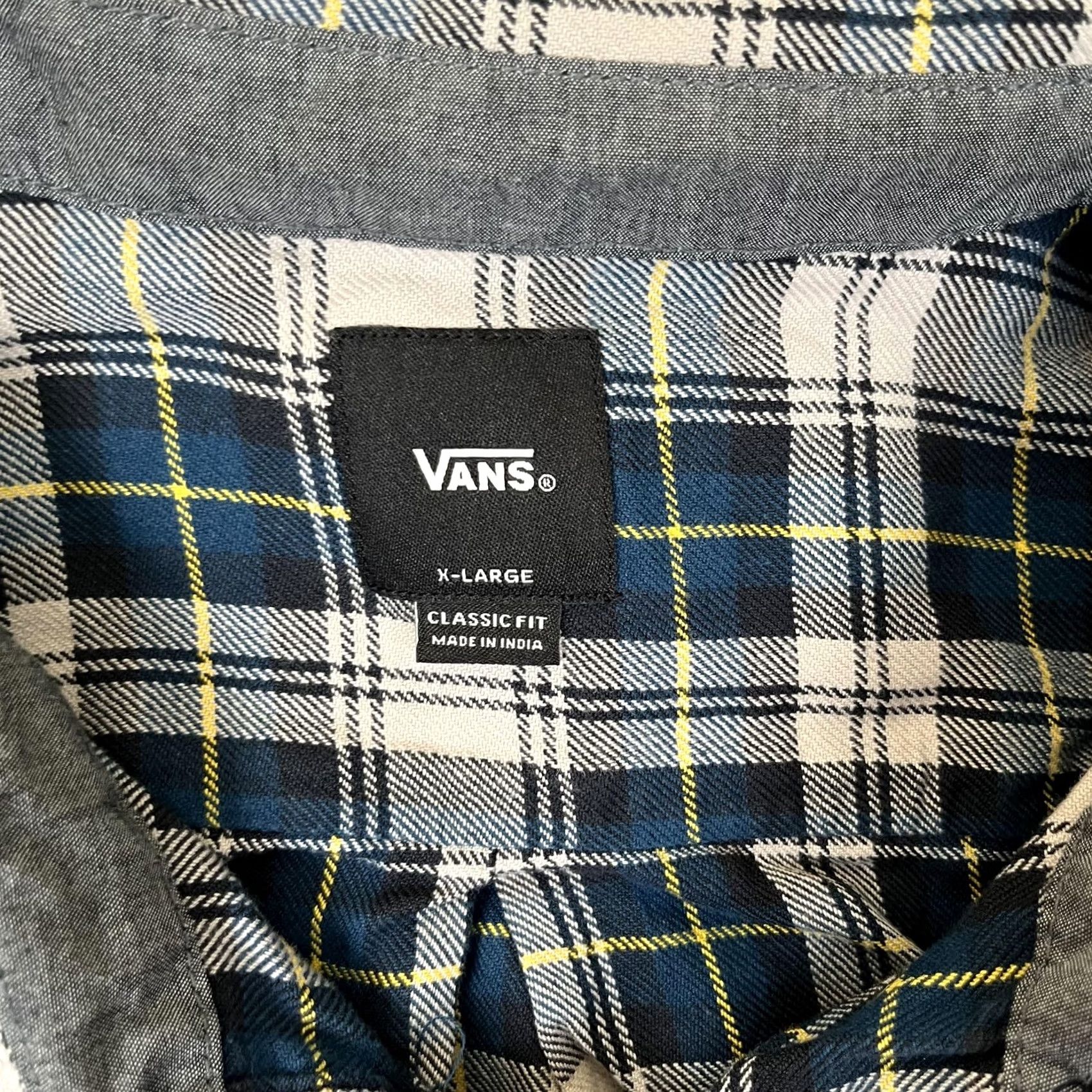Vans Vans Shirt Mens XL Blue Plaid Classic Flannel Long Sleeve Button Front Casual Size US XL / EU 56 / 4 - 3 Thumbnail