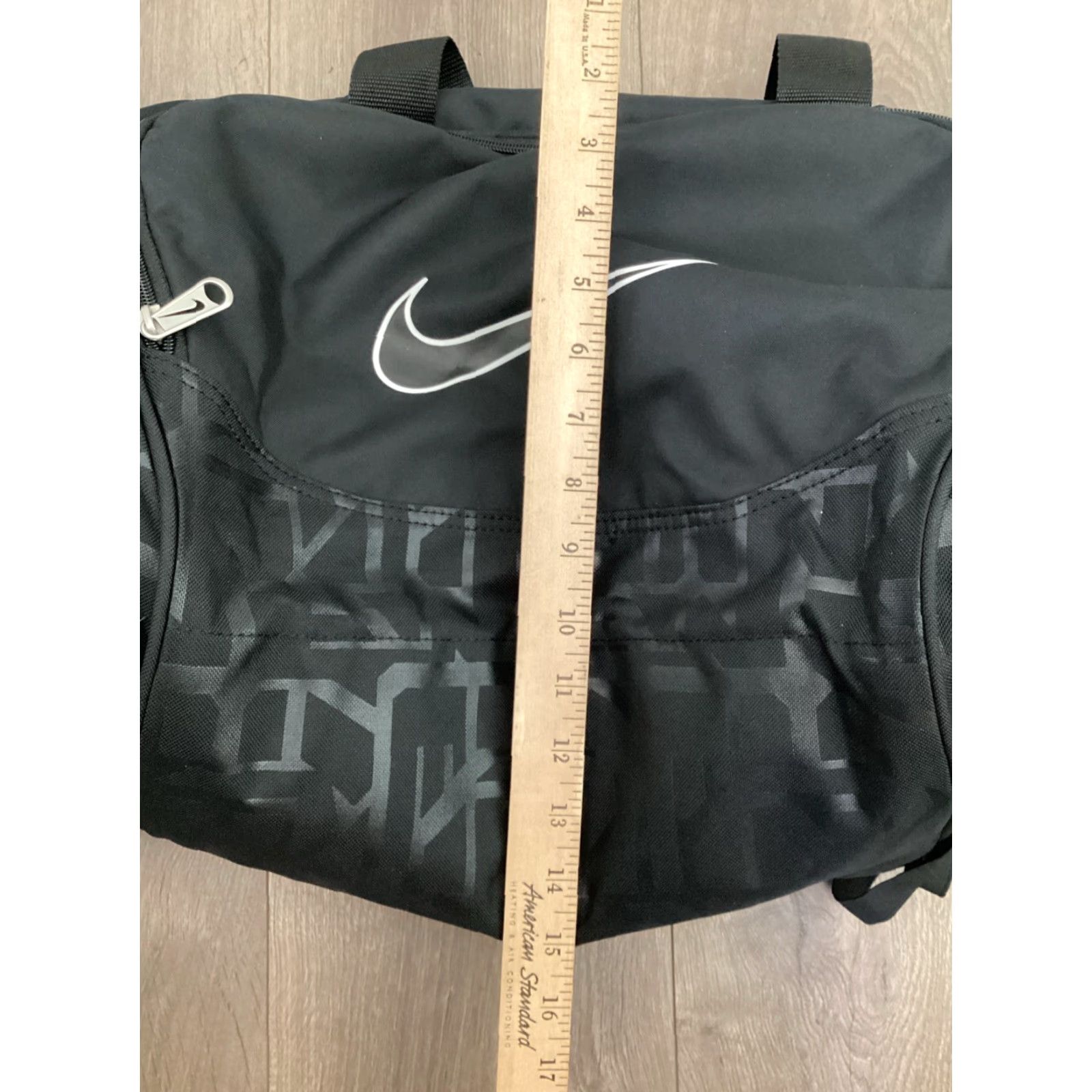 Nike Nike Large Duffle Gym Bag Men's Black Polyester Carry On Day Bag 3 Compartments Size ONE SIZE - 6 Thumbnail
