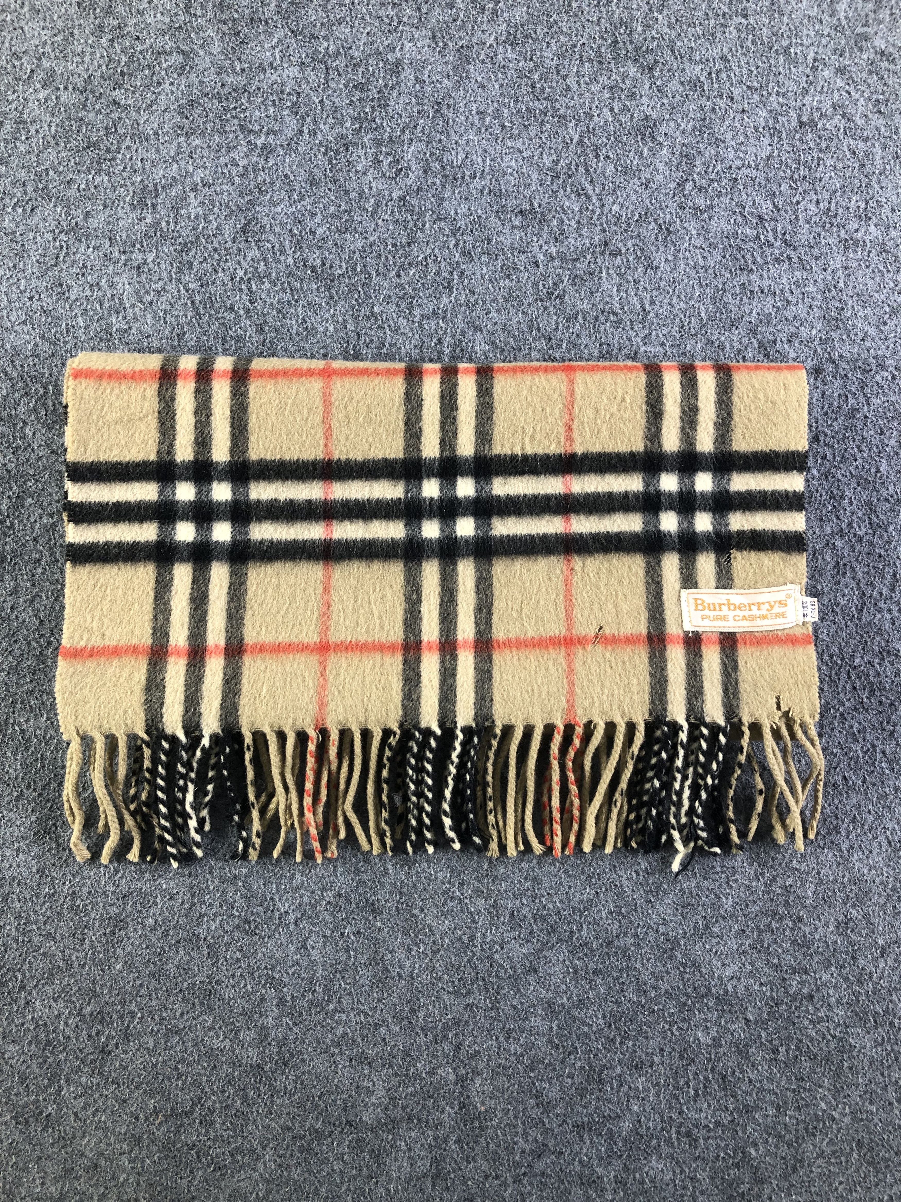 Burberry Burberrys Pure Cashmere Scarf / Muffler / Neckwear SS1216 Size ONE SIZE - 8 Thumbnail