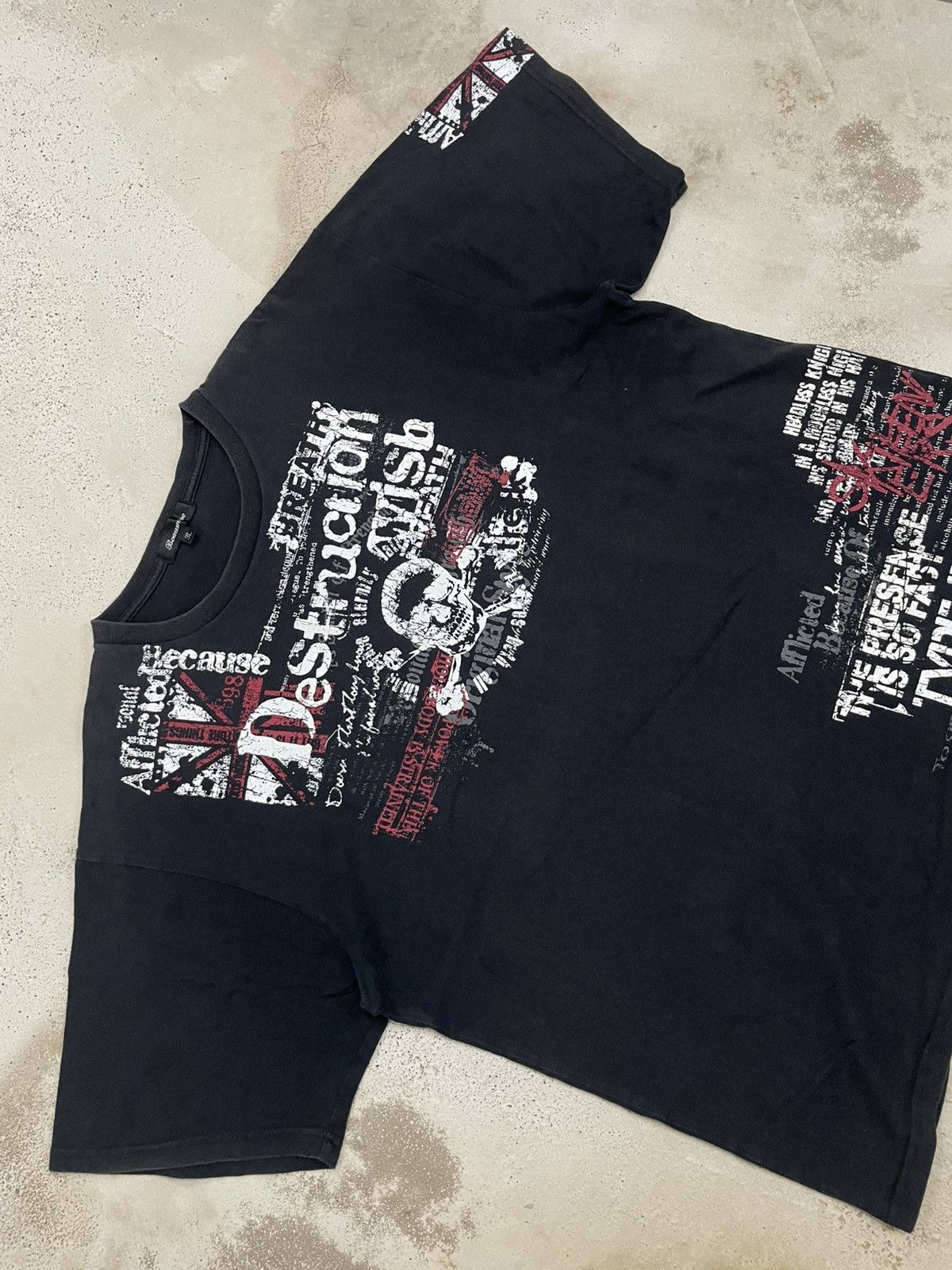 Japanese Brand Beaumere Destruction Wish Affliction Punk Tour Y2K Wording Size US XXL / EU 58 / 5 - 4 Thumbnail