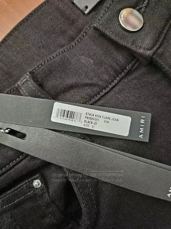 Amiri Amiri Classic Pure Black Flared Button Jeans Size 32 Size US 32 / EU 48 - 3 Thumbnail