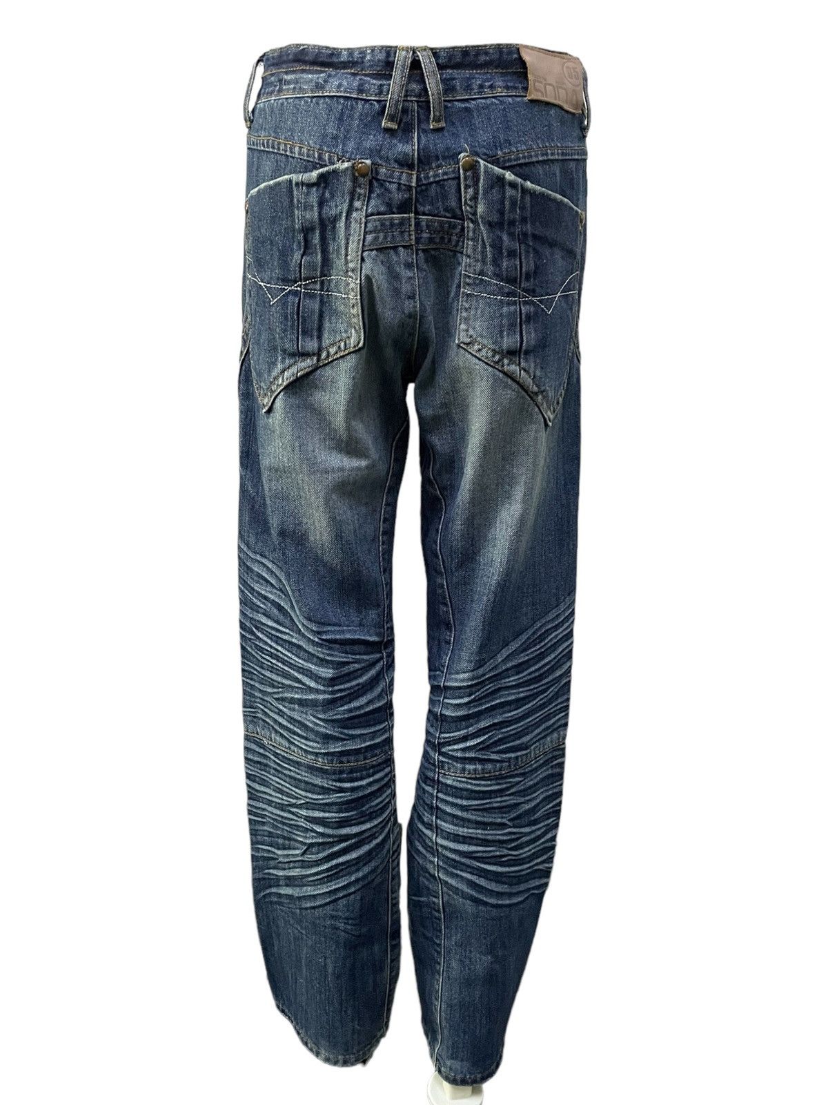 GOSTAR DE FUGA Vintage Soda Slanted Flat Seam 3D Claw Mark Loose Jeans Size US 31 - 4 Thumbnail