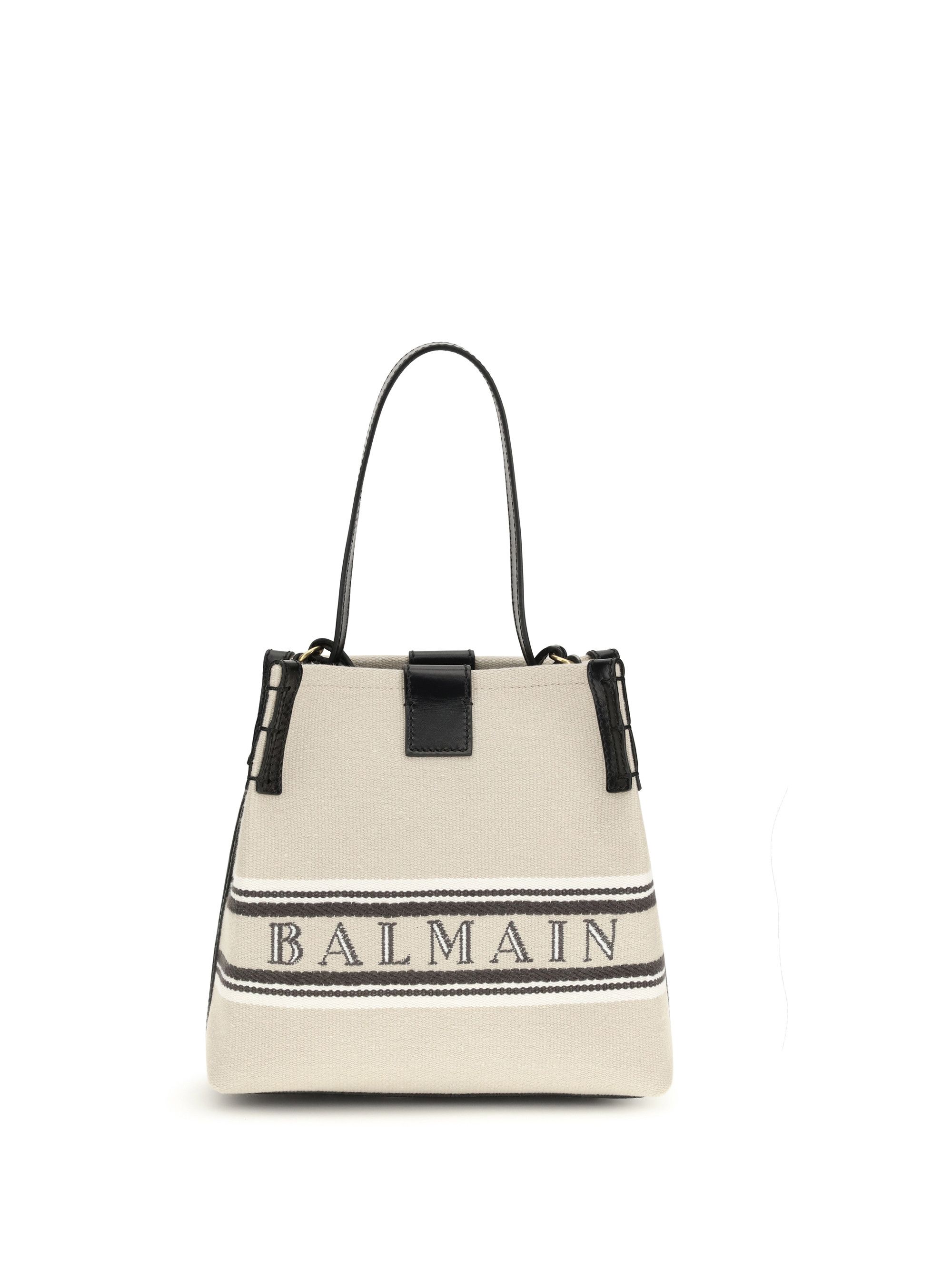 Balmain Release Bucket Bag in canvas and leather Size ONE SIZE - 1 Thumbnail