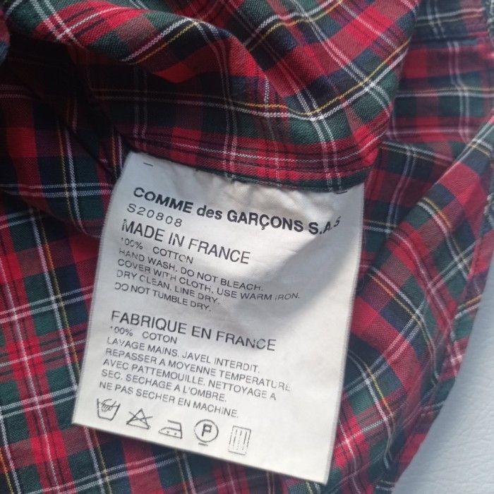 Comme des Garcons × Comme des Garcons SHIRT comme des garcons shirts tartan plaid round collar Size XS / US 0-2 / IT 36-38 - 4 Thumbnail