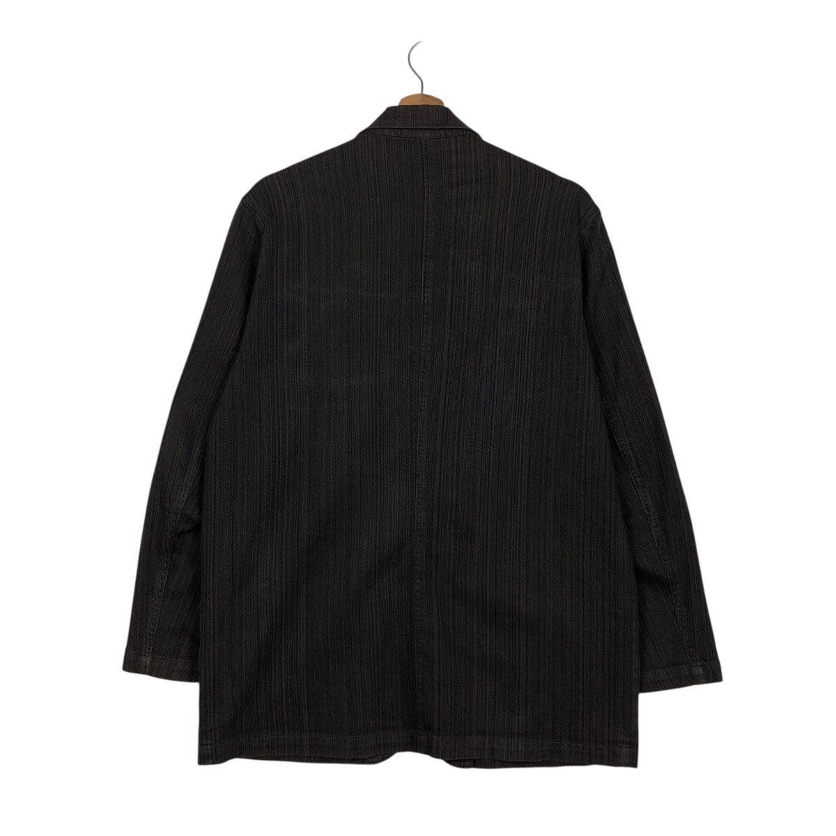 Issey Miyake 📌Vintage Hickory Chore Work Jacket Navy Blue Japan Made Size US M / EU 48-50 / 2 - 9 Thumbnail