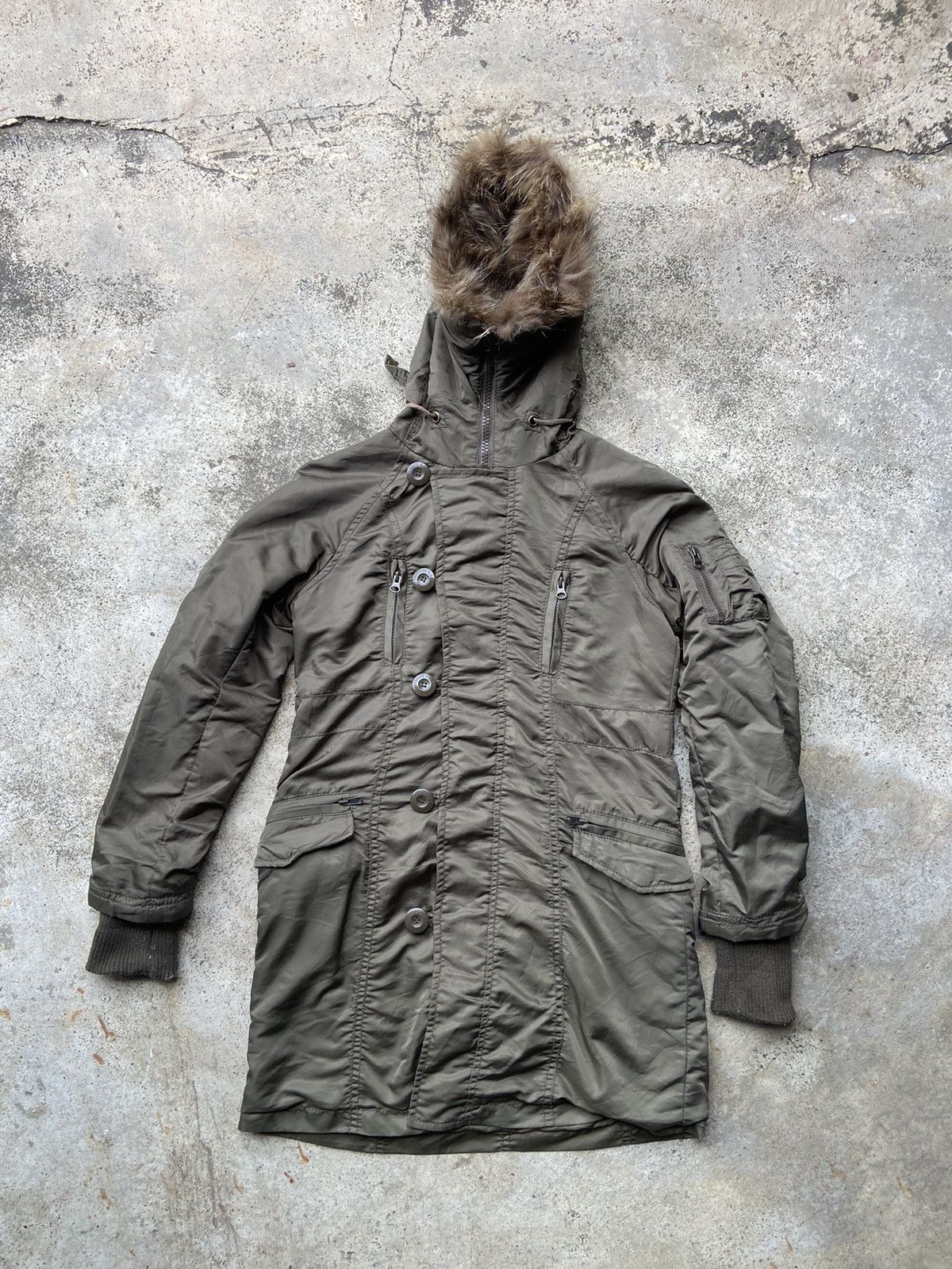 GOA Archive G.O.A Military N2B Snorkel Parka Fur Cargo Jacket Size US M / EU 48-50 / 2 - 2 Thumbnail