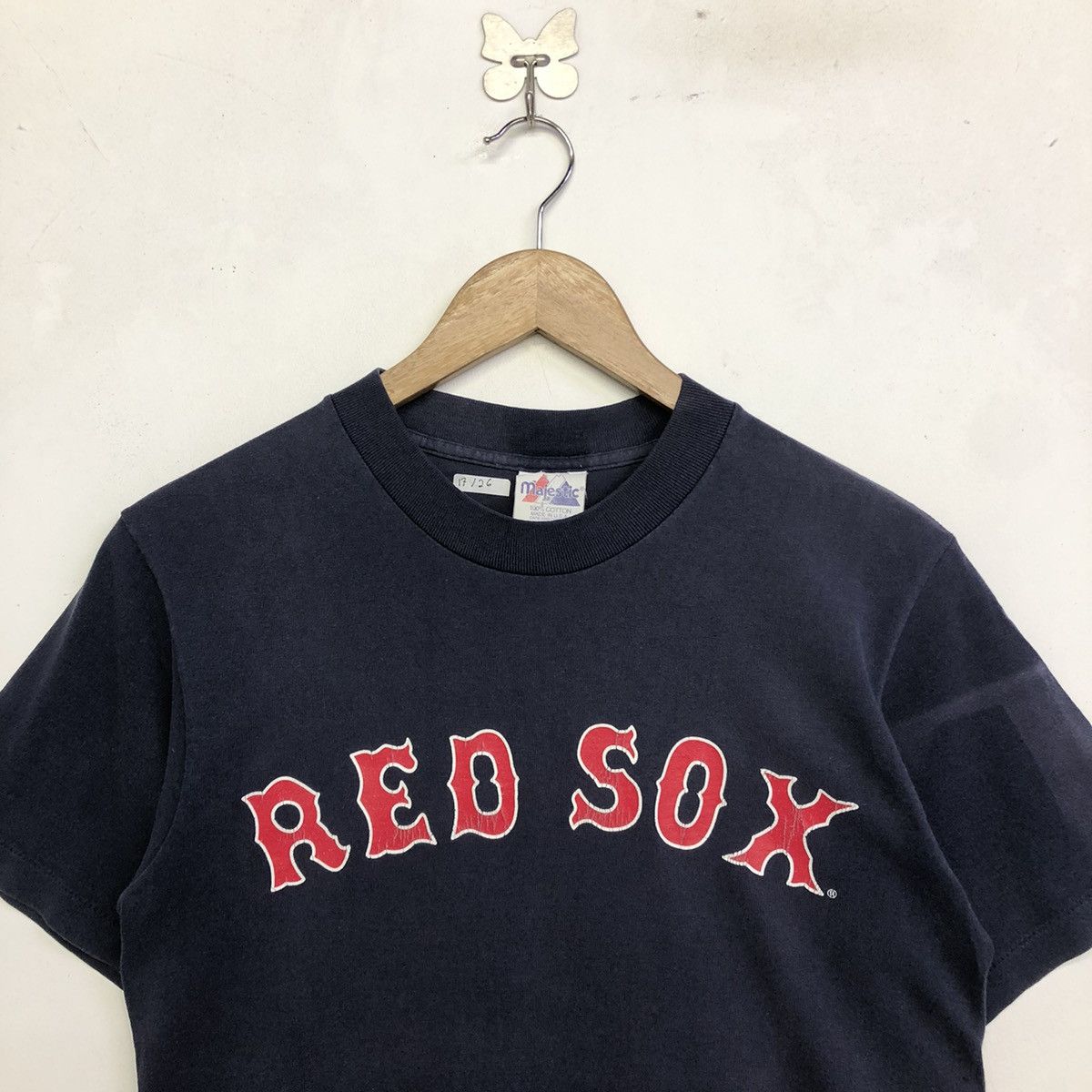 MLB Red Sox MLB Spellout Vintage Distress Faded Tshirt Size US S / EU 44-46 / 1 - 3 Thumbnail