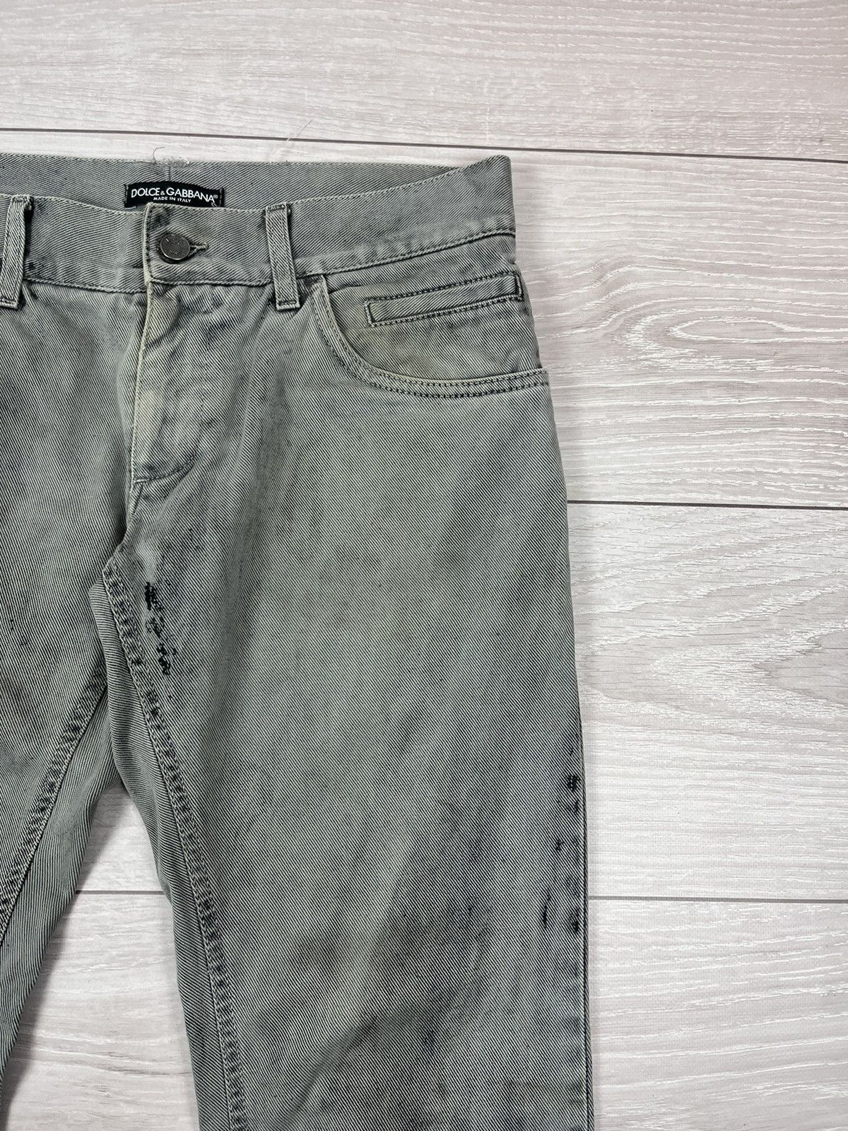 Dolce & Gabbana Dolce Gabbana Vintage Avante Garde Painted Denim Pants Size US 32 / EU 48 - 7 Thumbnail