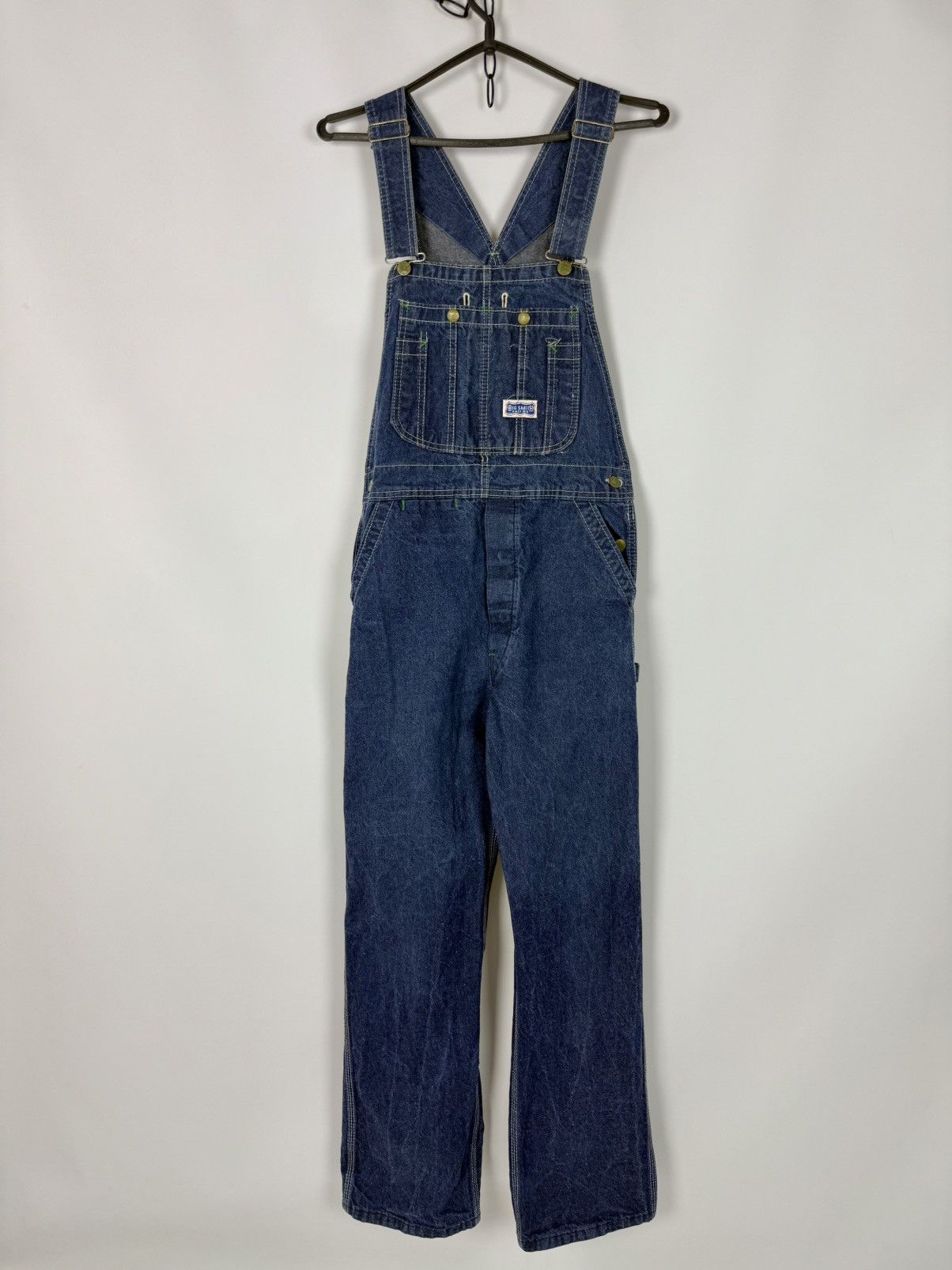 Vintage 1980ʼs Vintage Big Smith Blue Denim Bib Overalls 30X30 Size US 30 / EU 46 - 1 Thumbnail
