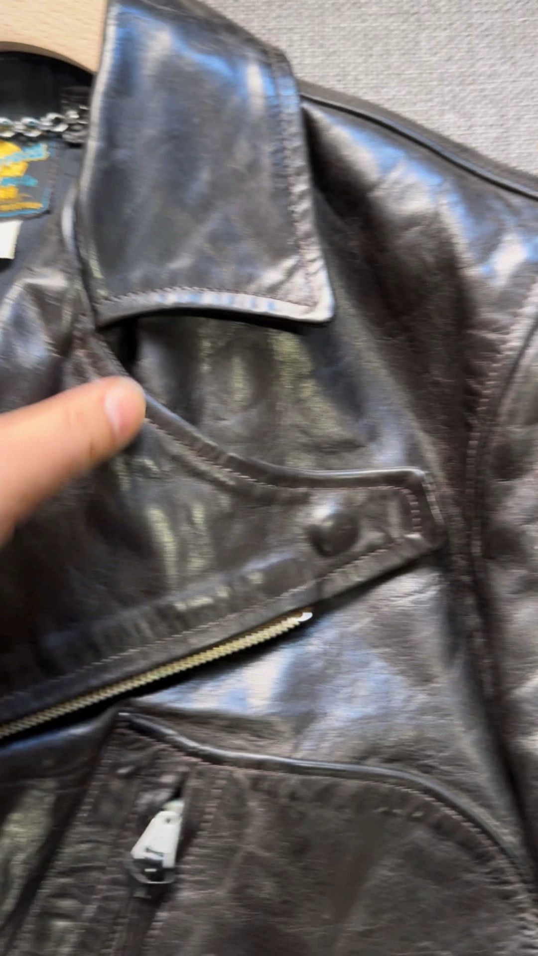 Rainbow Country Brown Leather Jacket - Size XXS Size US XXS / EU 40 - 1 Thumbnail