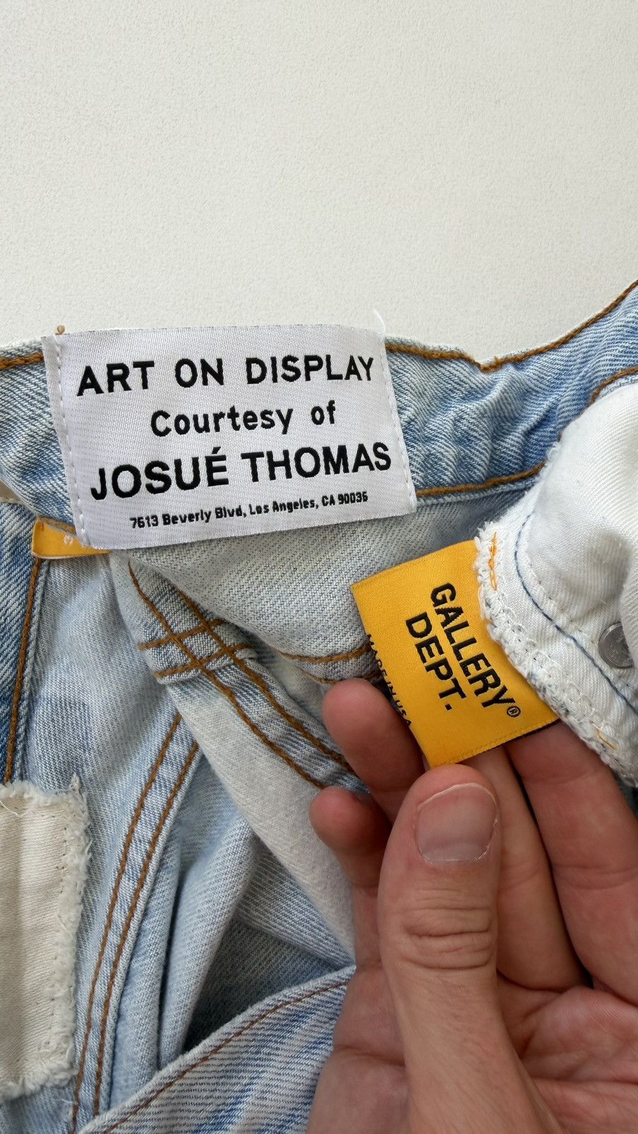 Gallery Dept. Ken 5001 Reworked Washed Blue Jeans Size US 34 / EU 50 - 9 Thumbnail