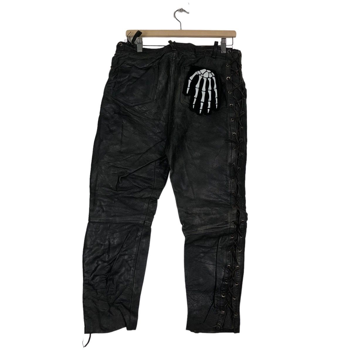 Genuine Leather 🔥90’s Genuine Leather Pants Racing Schott Perfecto Design Size US 30 / EU 46 - 7 Thumbnail