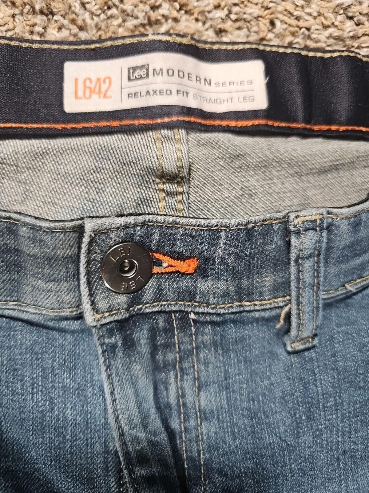 Lee Lee Modern Series Relaxed Fit Straight Leg 50x30 Jeans Size US 44 / EU 60 - 2 Thumbnail