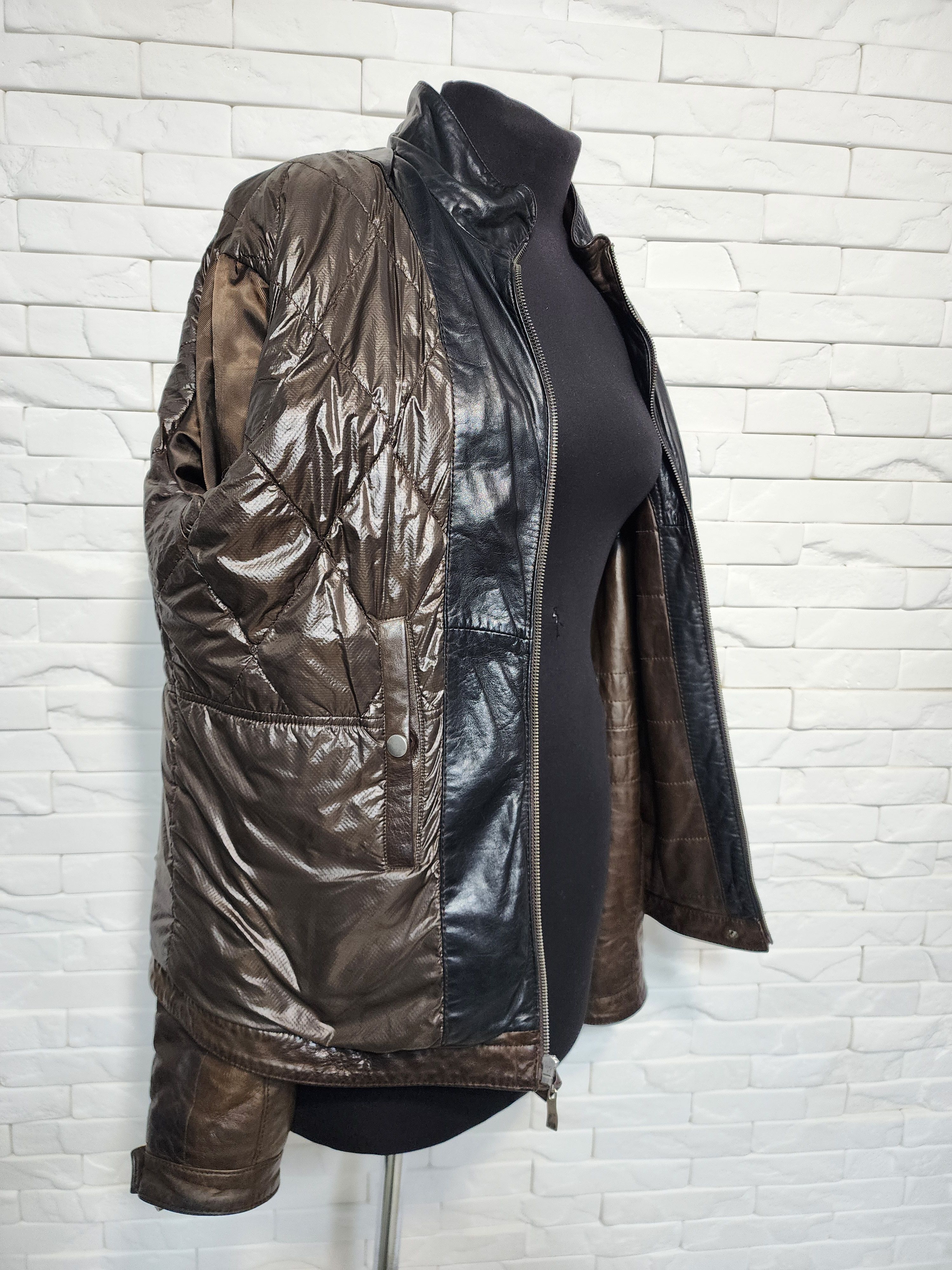 Genuine Leather Brown Genuine Leather Jacket: Men's Metal Zipper Size US L / EU 52-54 / 3 - 10 Thumbnail
