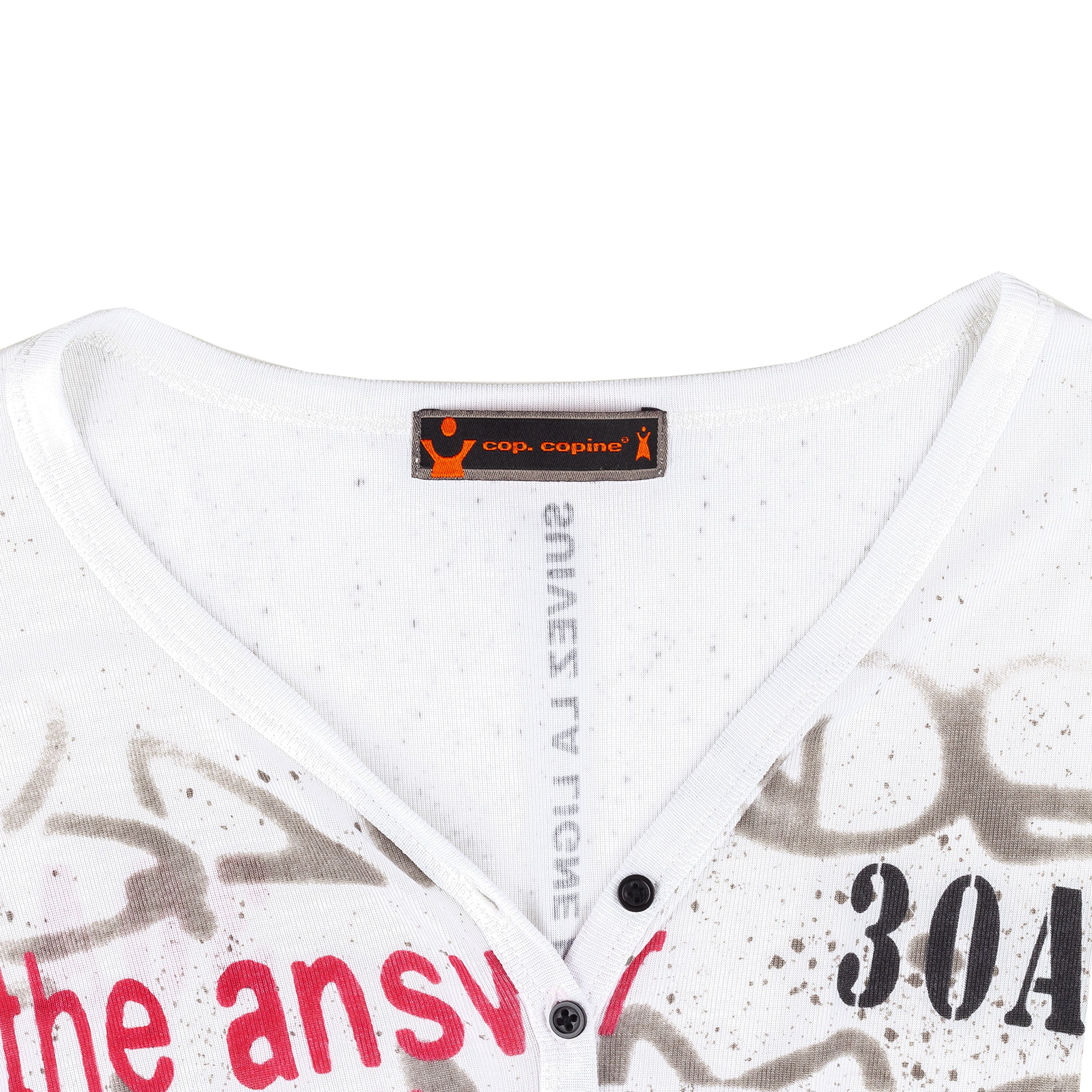 Cop Copine Cop Copine White Punk Vintage Lyocell Top (S) Size S / US 4 / IT 40 - 4 Thumbnail