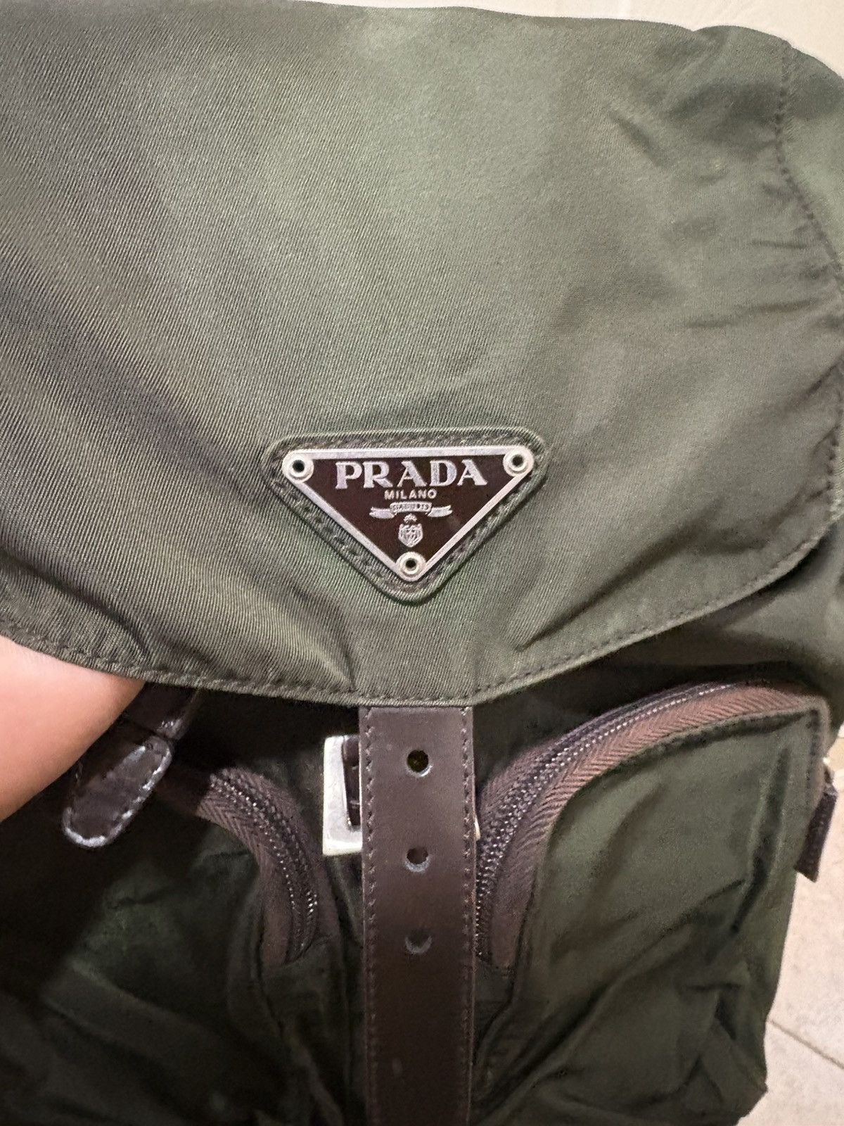 Prada Prada milano green nylon bag/backpack Size ONE SIZE - 2 Thumbnail