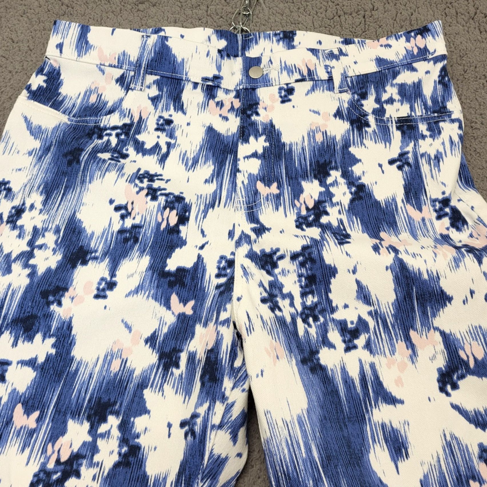 Vintage TIME AND TRU Stretch Pants Women's Size L Leggings Floral Pockets Preppy Shirt Size 36" / US 14 / IT 50 - 5 Thumbnail
