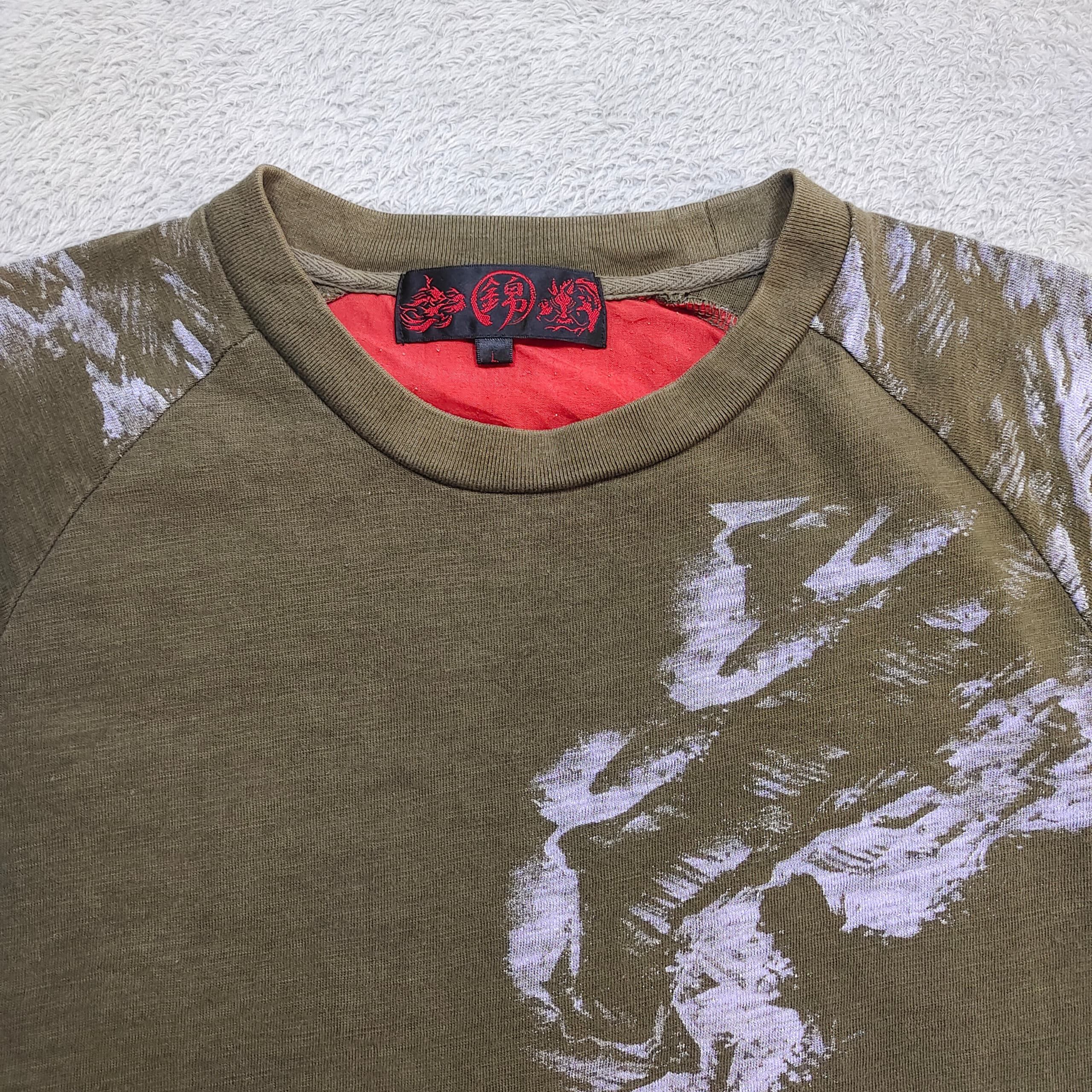 Japanese Brand Vintage Sukajan Y2K Japanese Samurai Warrior 3/4 Sleeve Tee Size US L / EU 52-54 / 3 - 2 Thumbnail